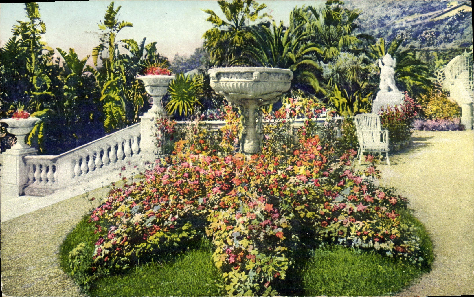 CPA La Cote D'Azur jardin Fleuri