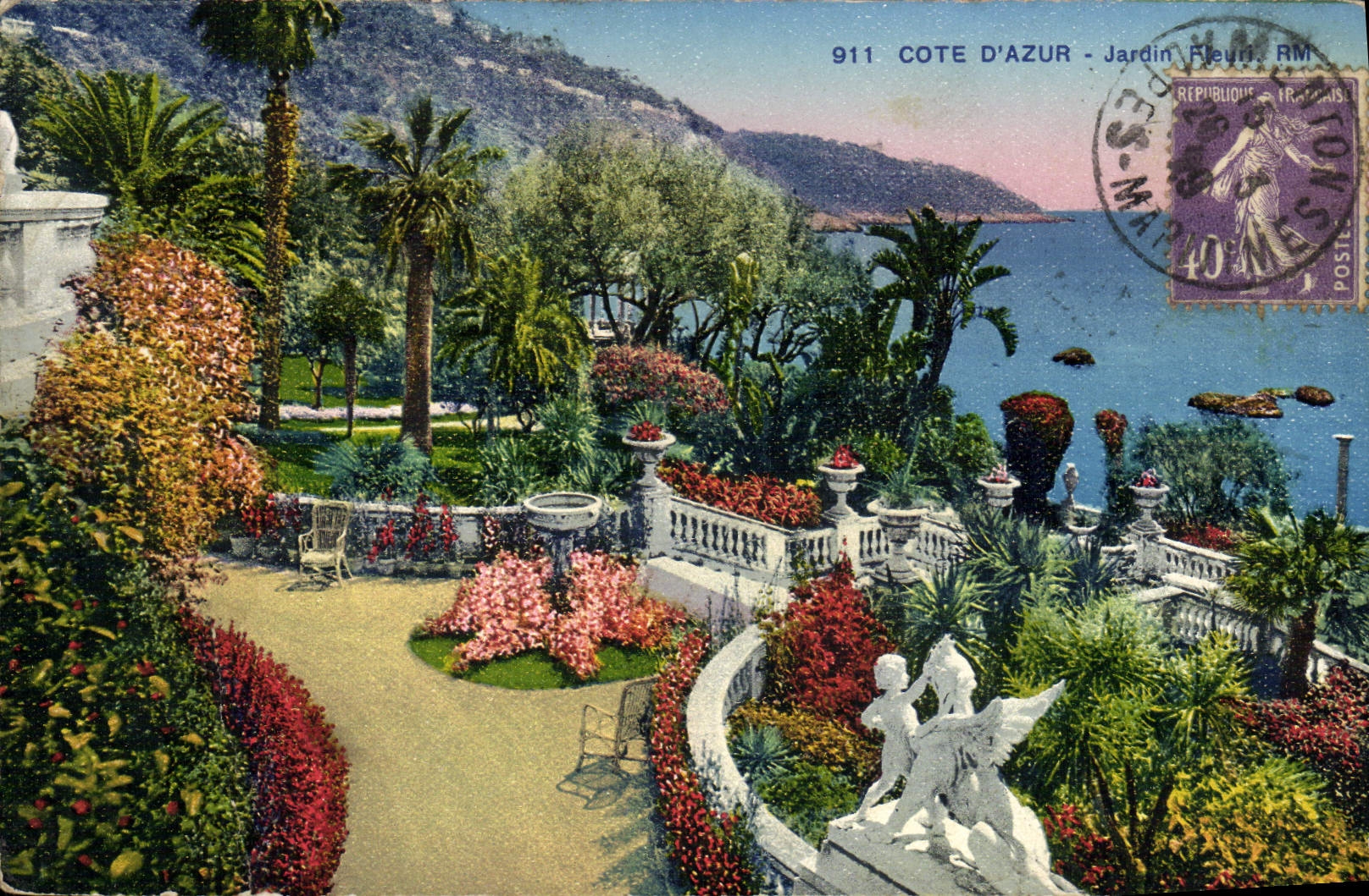 CPA Cote D'Azur Jardin Fleuri