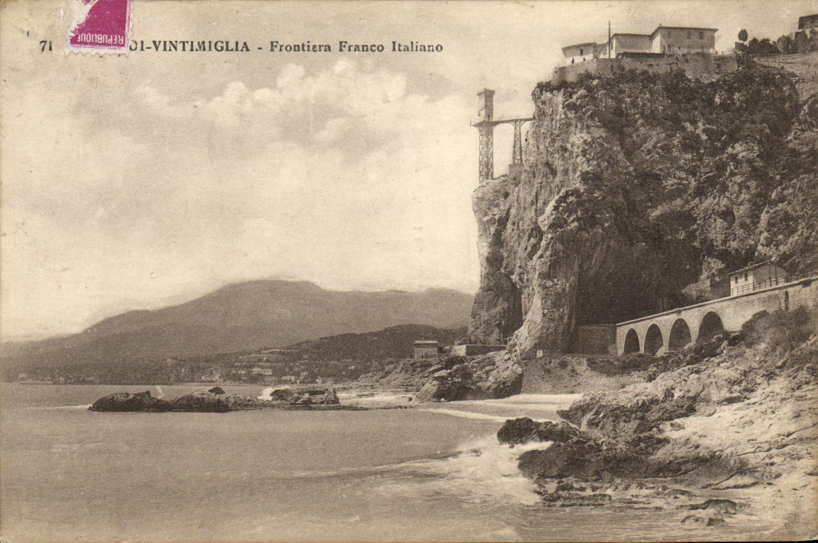 CPA Vintimiglia Frontiera Franco Italiano