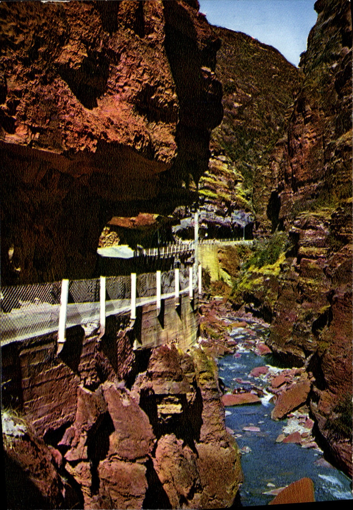 POSTAL MODERNA gargantas de la pequeña pista de Cians