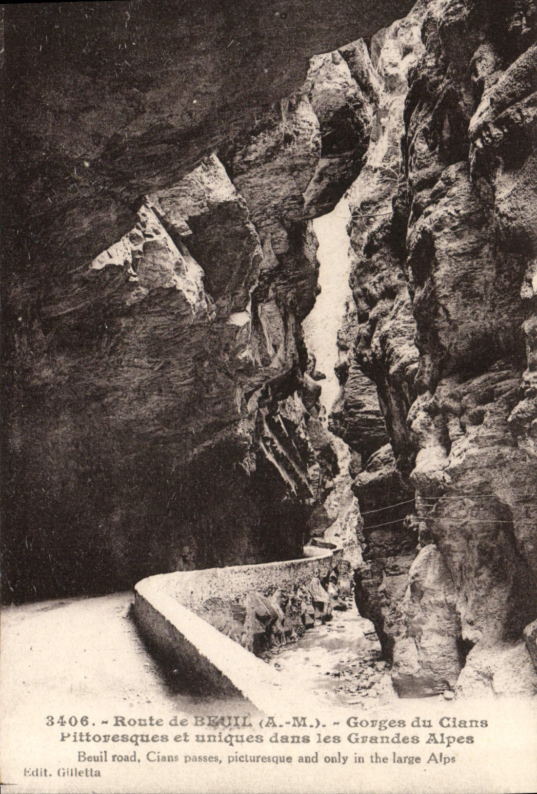 CPA Nice a Barcelonnette de Pradastie aux Gorges du Cians