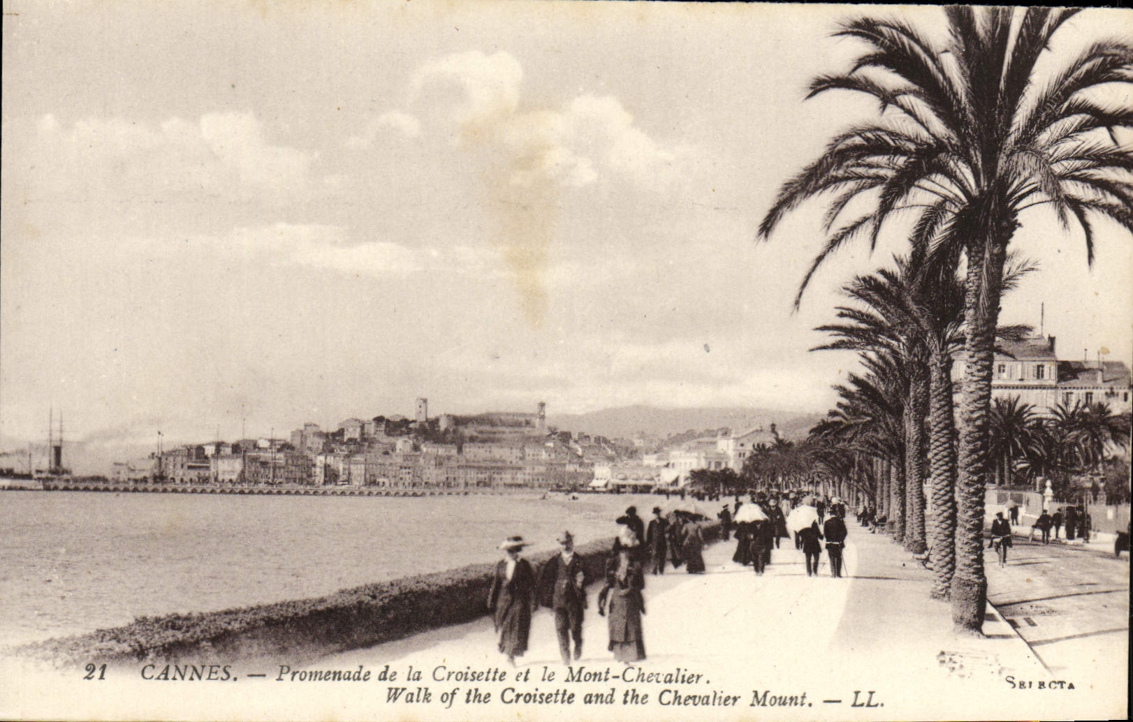 CPA Cannes Promenade de la Croisette et le Mont Chevalier