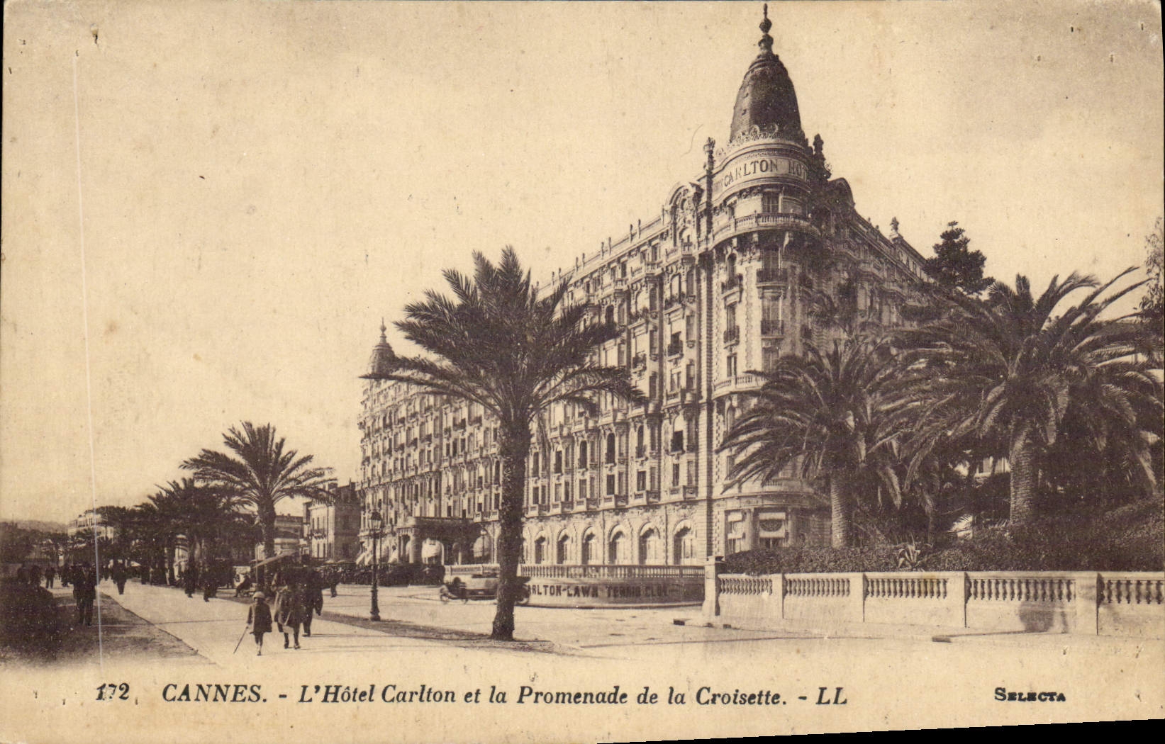 CPA Cannes L'Hotel Carlton et la Promenade de la Croisette