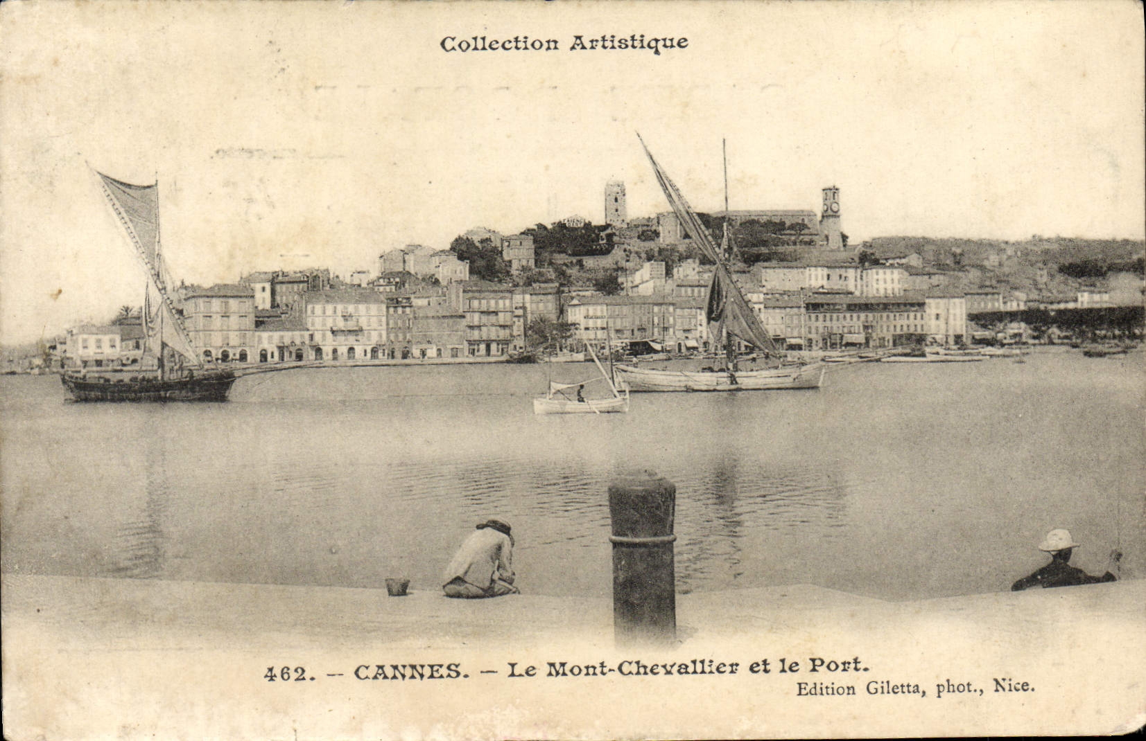 CPA Cannes Le Mont Chevallier et le Port