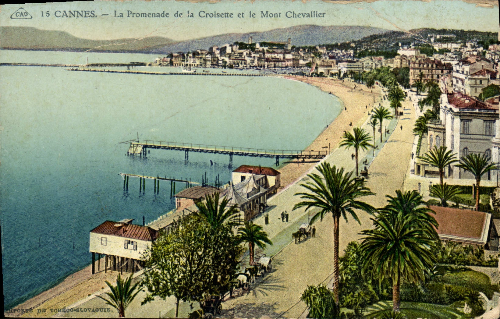 CPA Cannes La Promenade de la Croisette et le Mont Chevallier