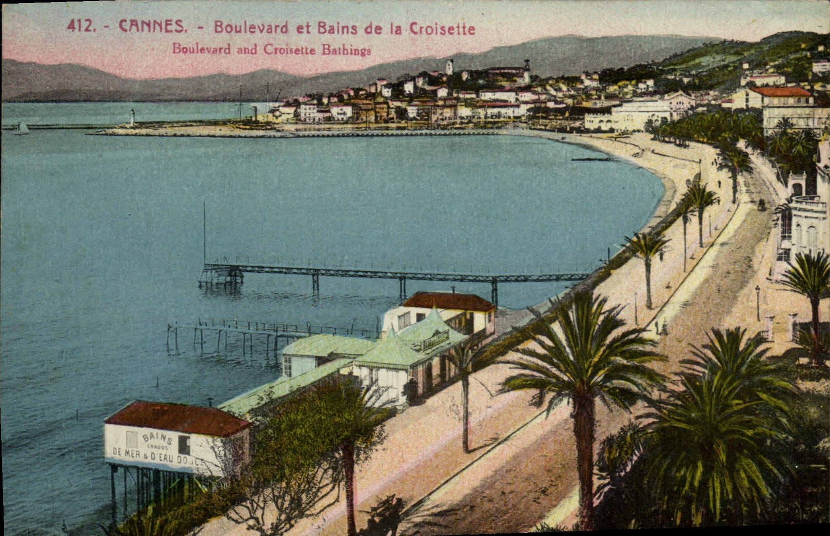 CPA Cannes Boulevard et Bains de la Croisette