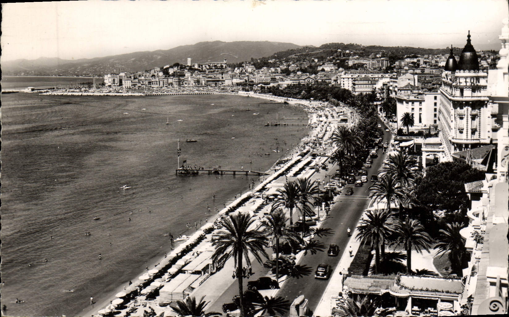 VINTAGE POSTCARD Cannes the Small cross and Suquet
