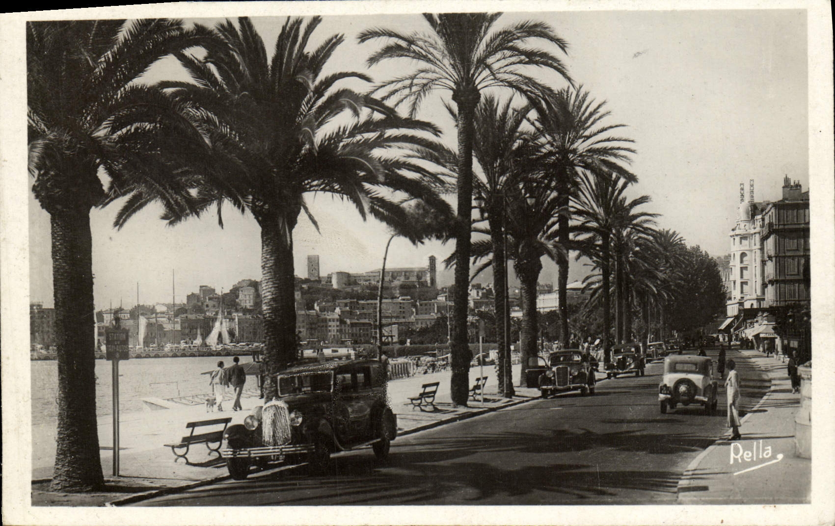 VINTAGE POSTCARD Cannes Walk of the Automobile Small cross