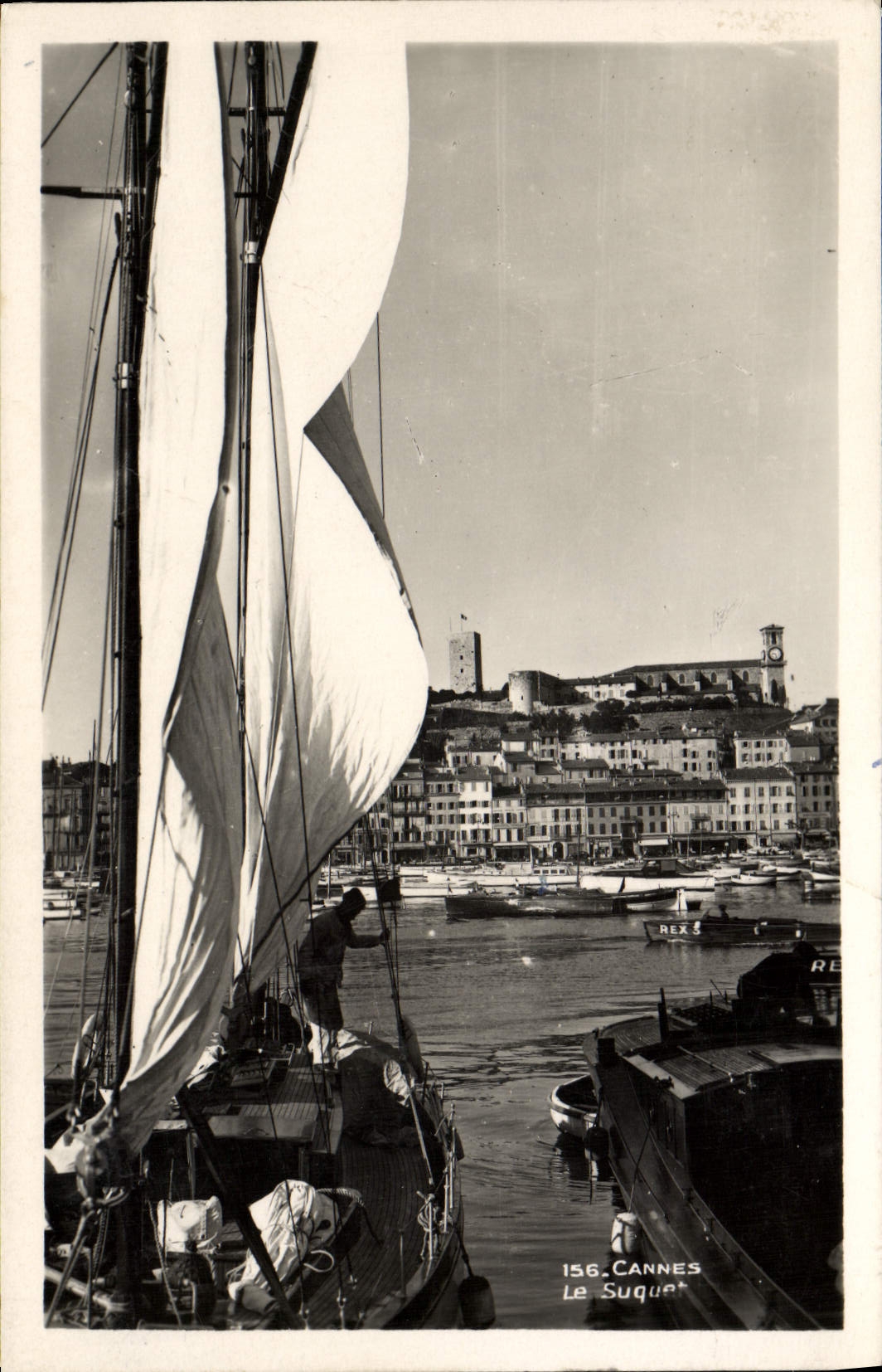 CPA Cannes Suquet Bateau