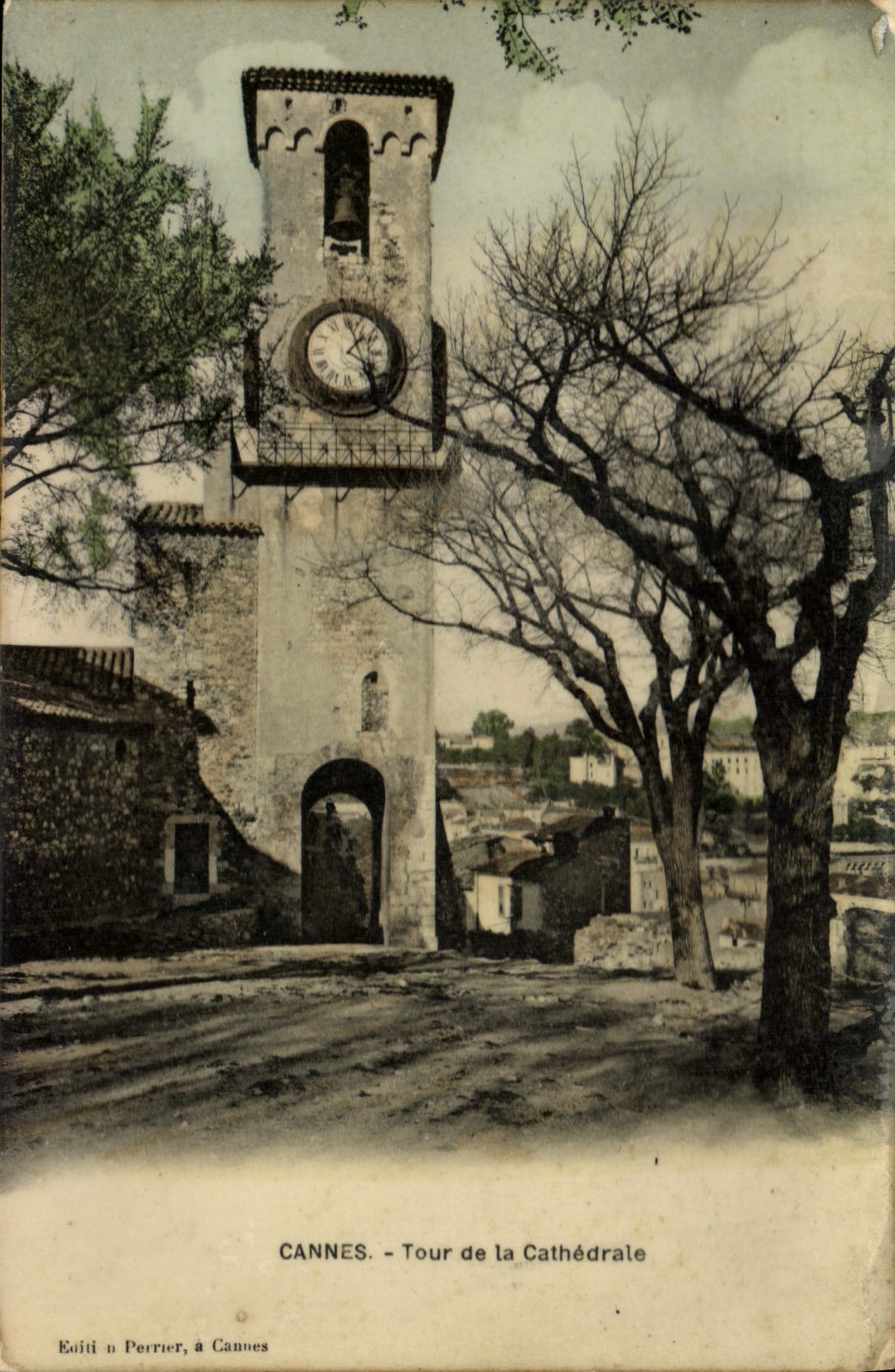 VINTAGE POSTCARD Cannes Tower of the cathedral