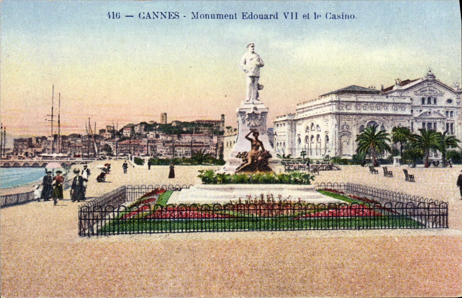 CPA Cannes Monument Edouard VII et le Casino