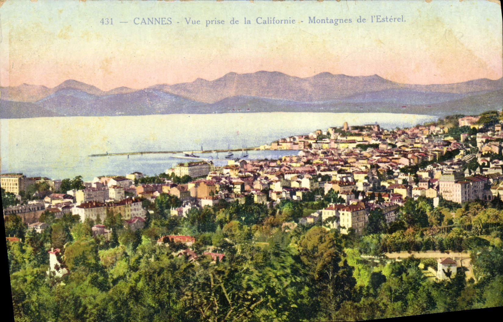 CPA Cannes Vue Prise de la Californie Montagnes de l'Esterel