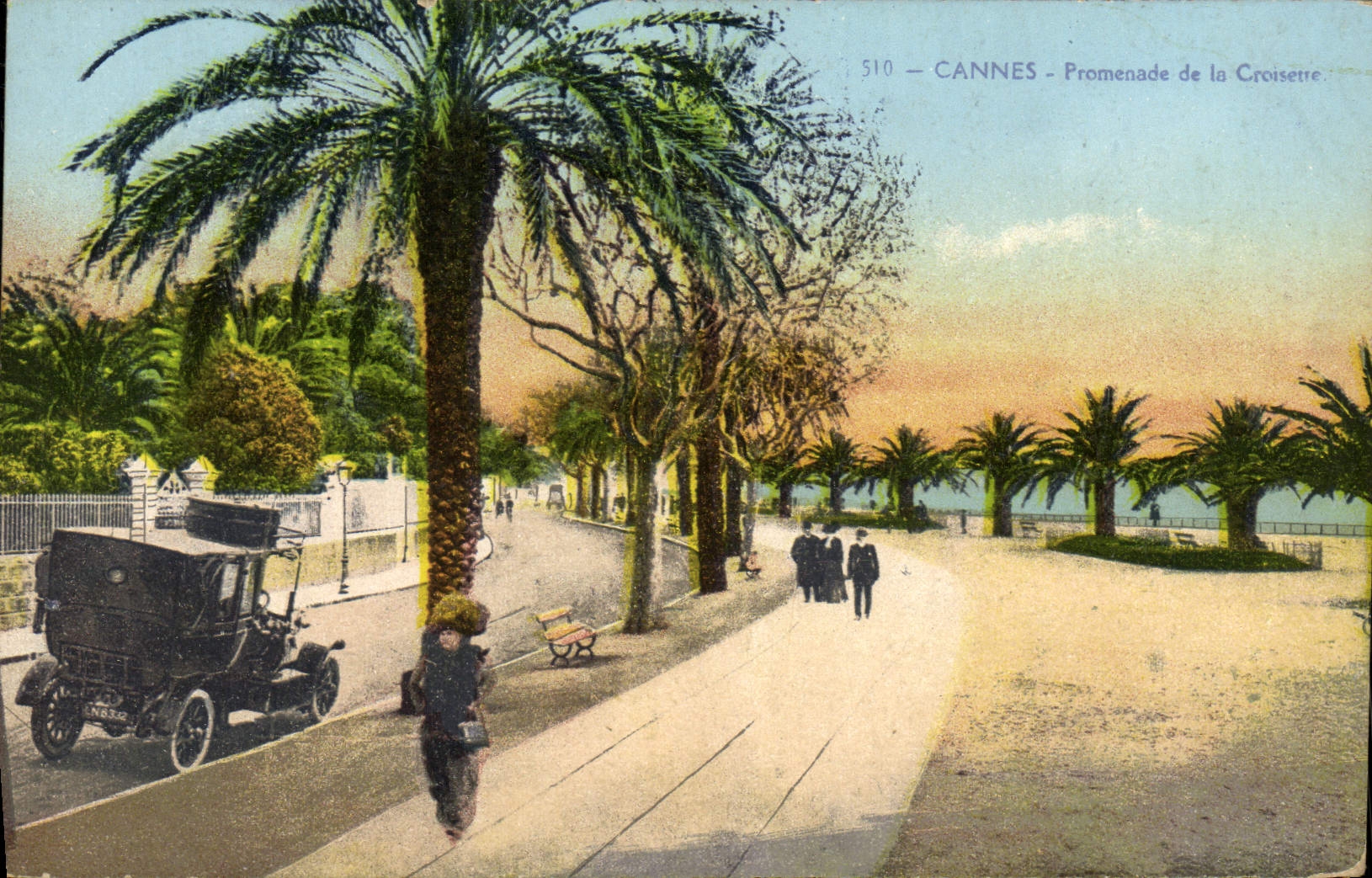CPA Cannes Promenade de la Croisette Automobile