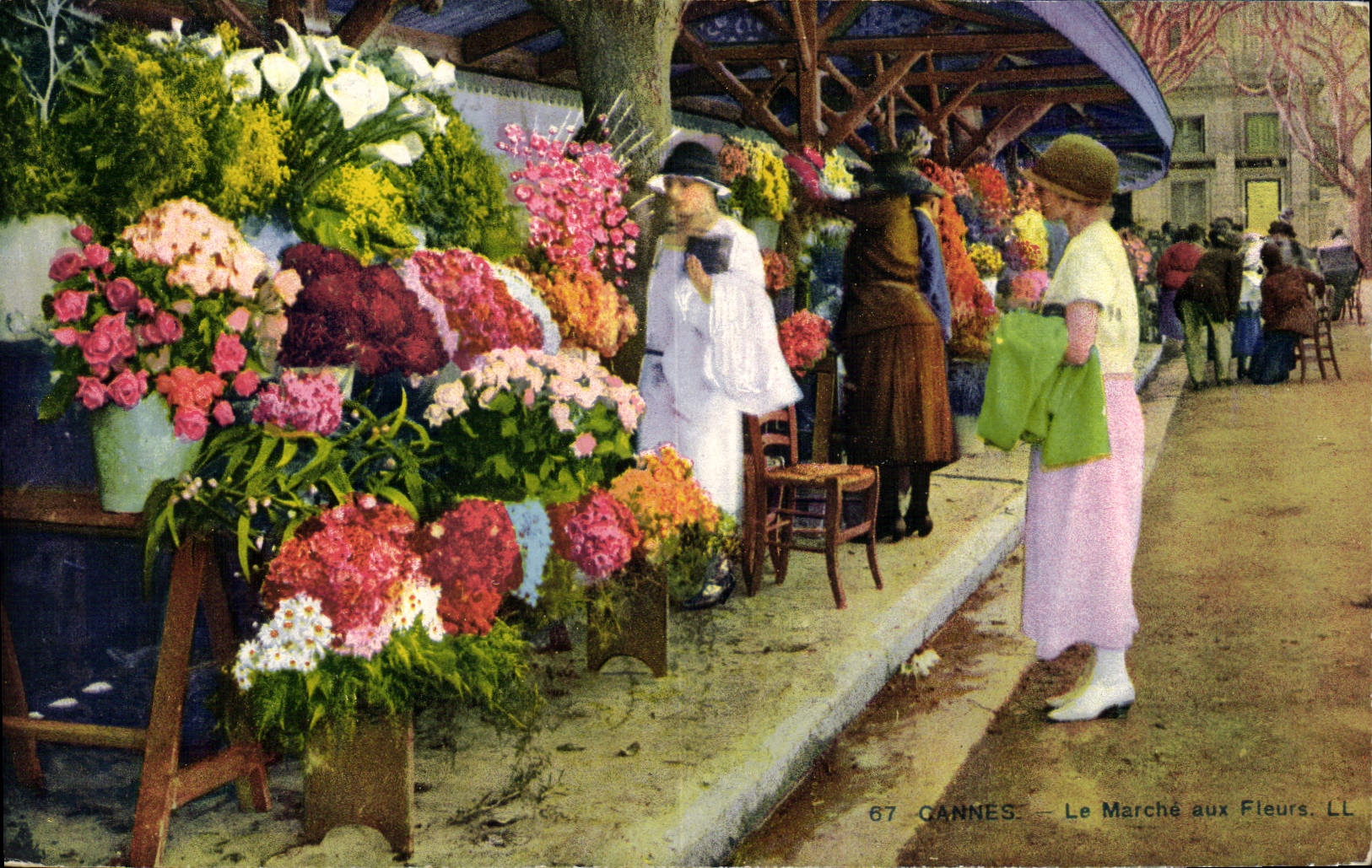 CPA Cannes Le marche aux fleurs 
