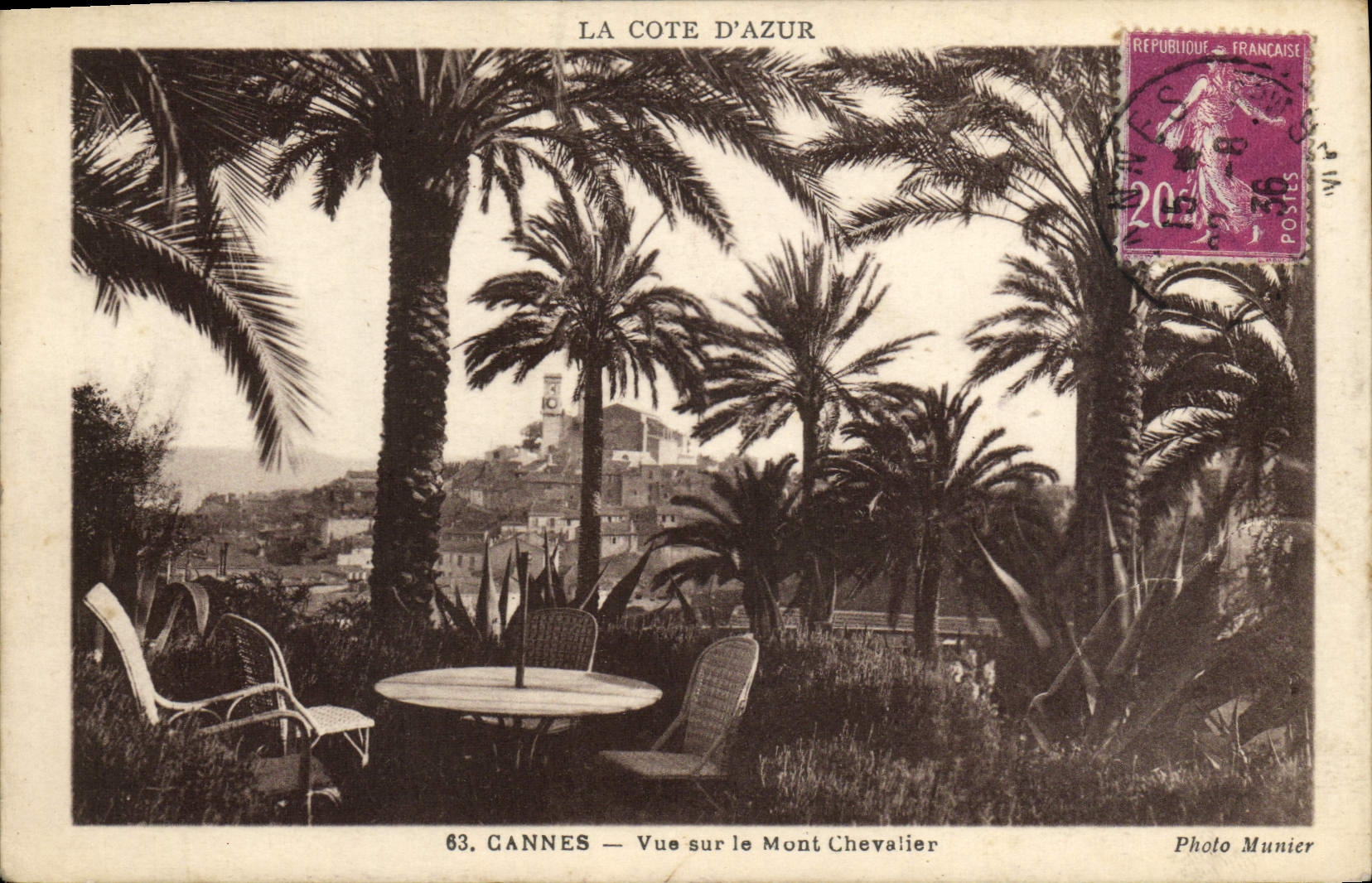 CPA Cannes Vue sur le Mont Chevalier 