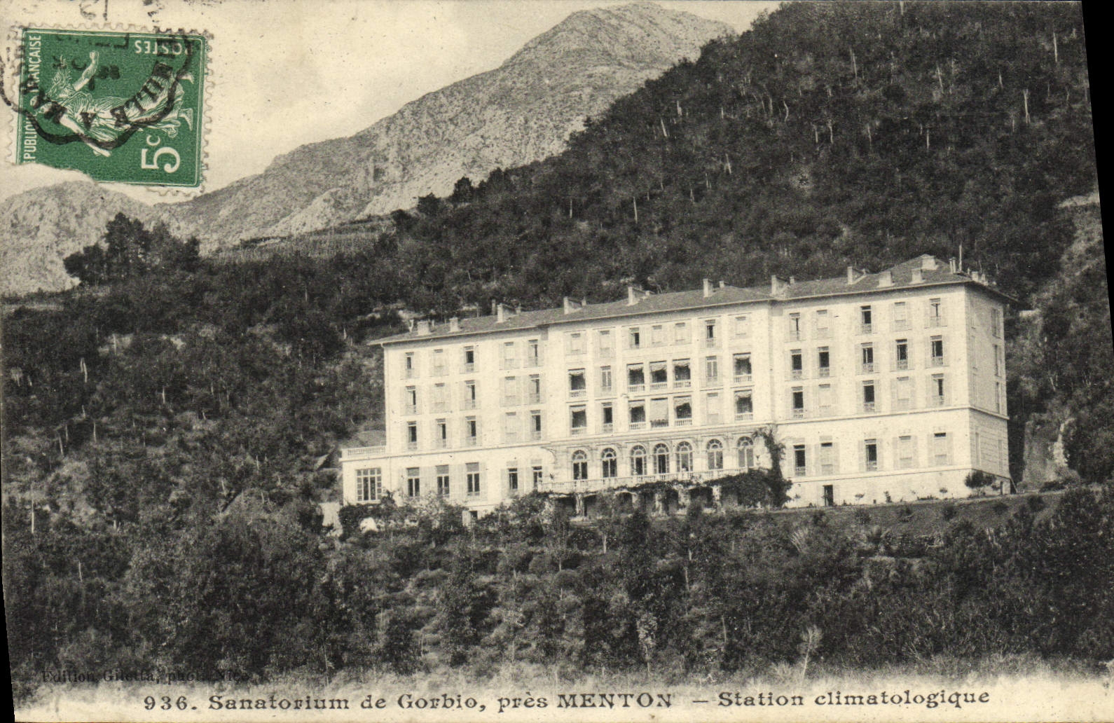 CPA Sanatorium de Gorbio pres Menton Station climatologique