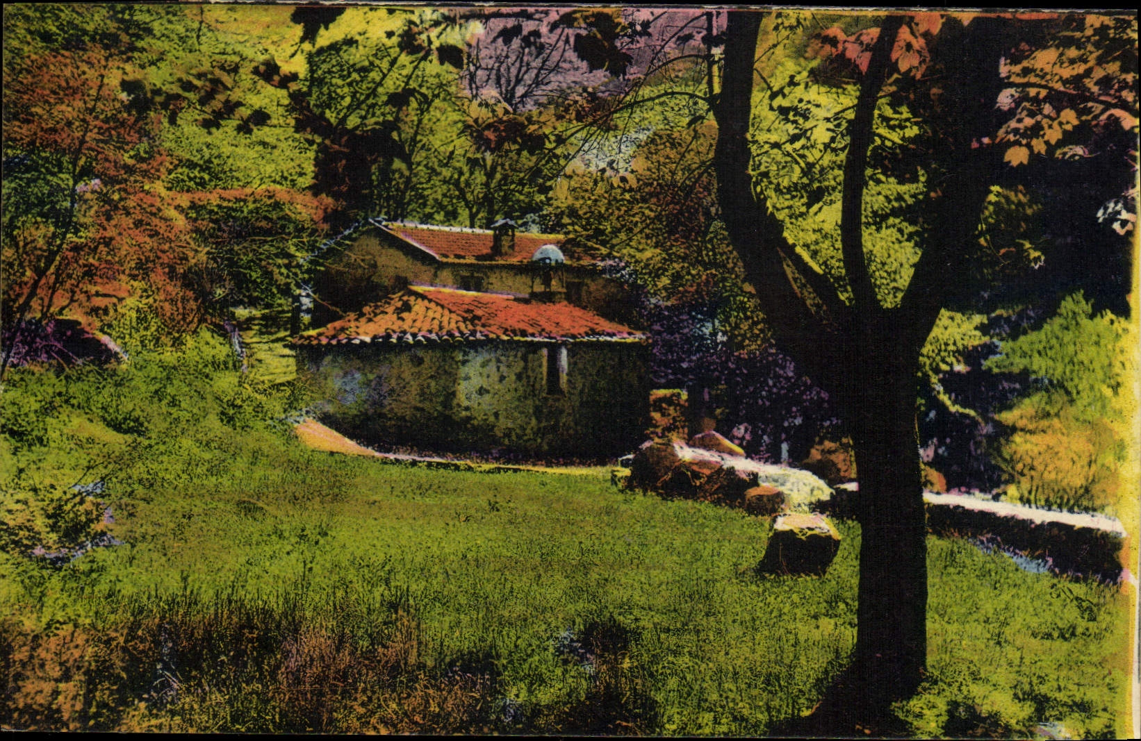 VINTAGE POSTCARD Falls of the Wolf La Chapelle of St Arnoux