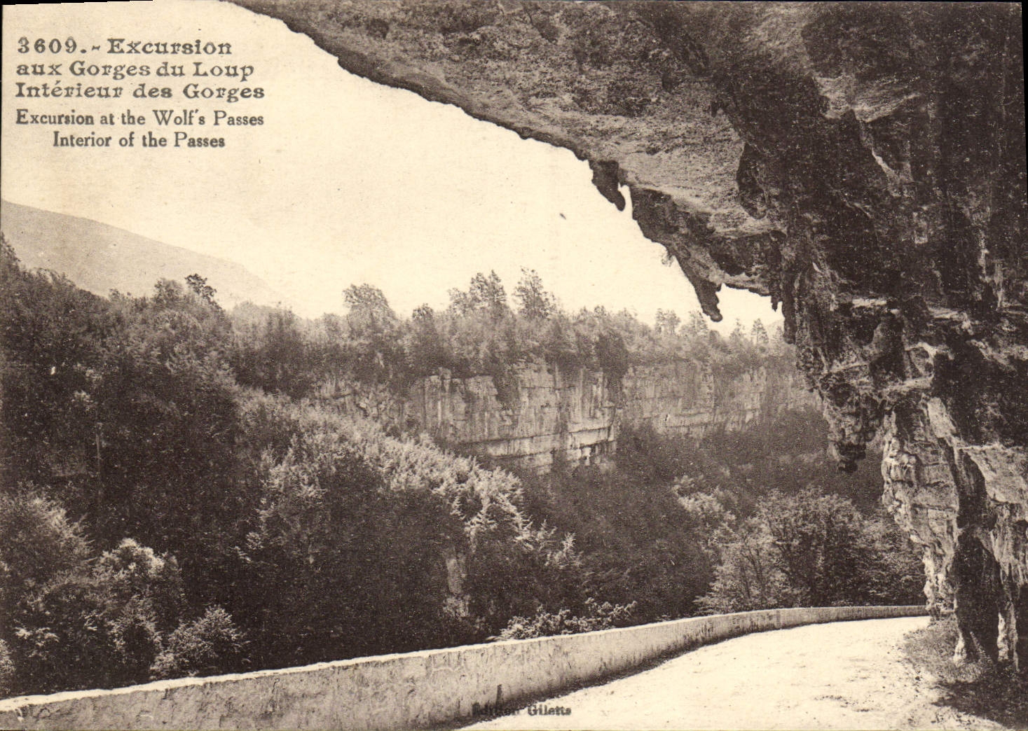 CPA Excursion aux Gorges du Loup Interieur des Gorges