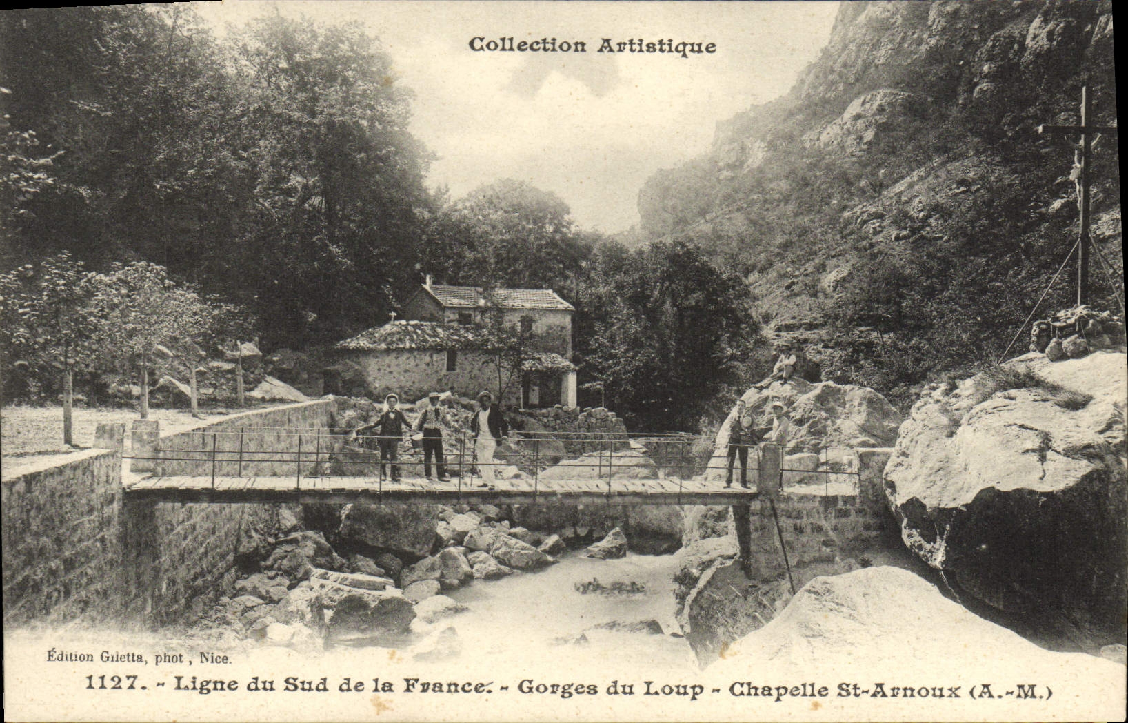 CPA Ligne du Sud de la France Gorges du Loup Chapelle St Arnoux