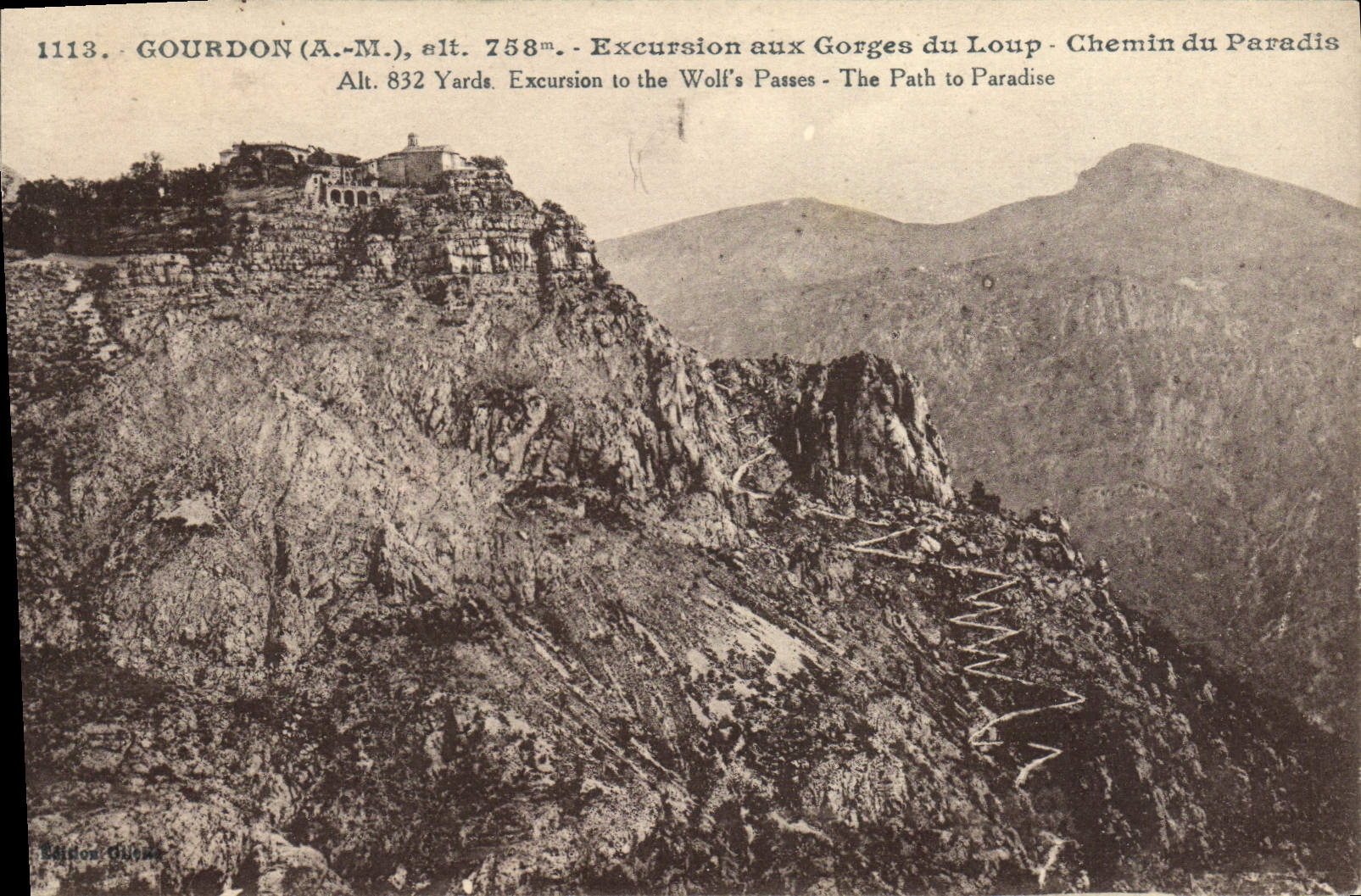 CPA Gourdon Excursion aux Gorges du Loup Chemin du Paradis