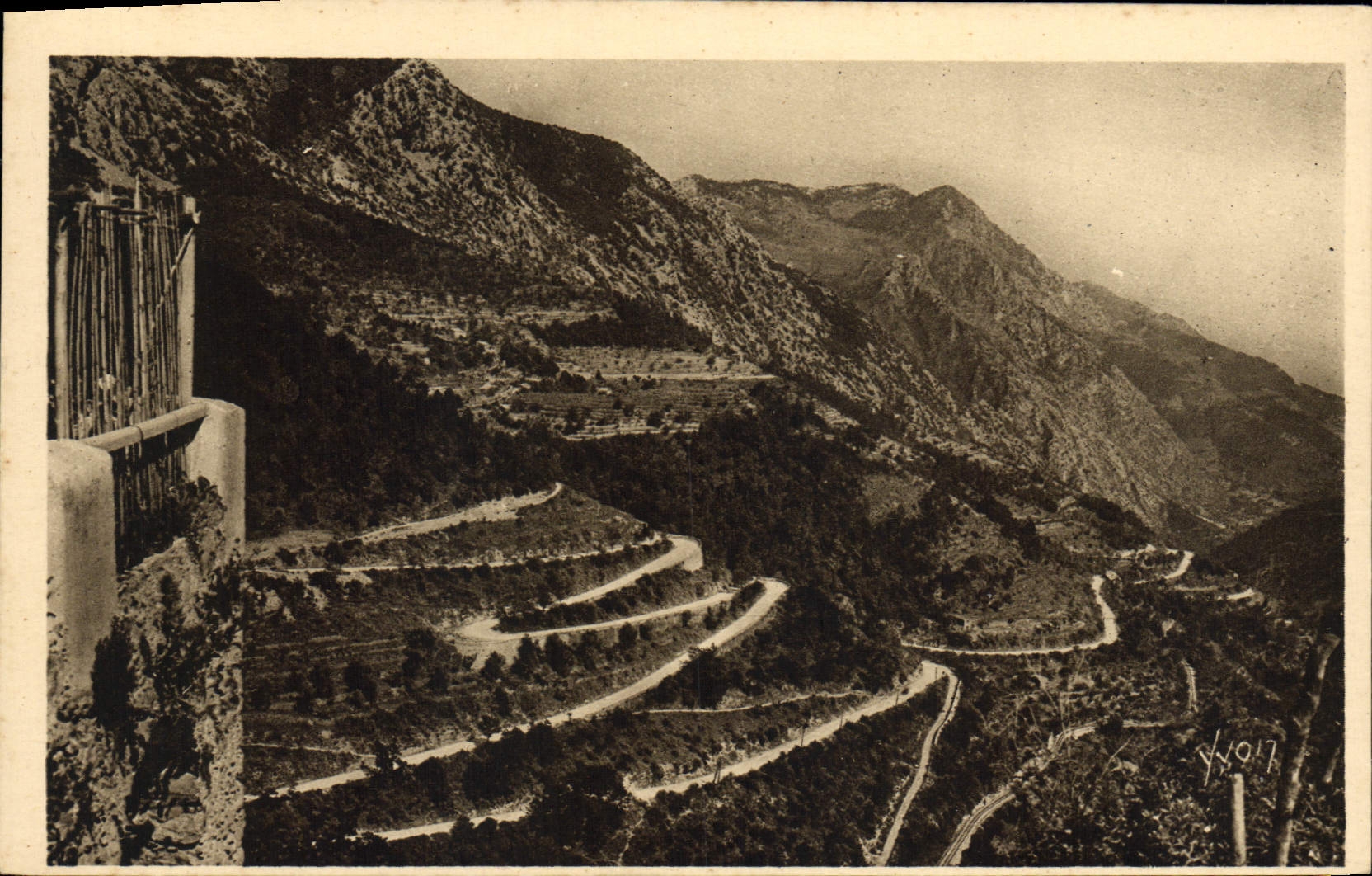 CPA Route de Menton a Sospel 