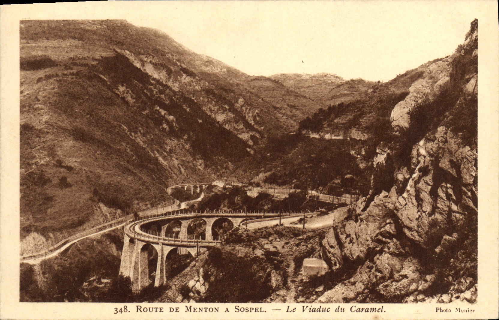 CPA Route de Menton a Sospel Le Viaduc du Caramel