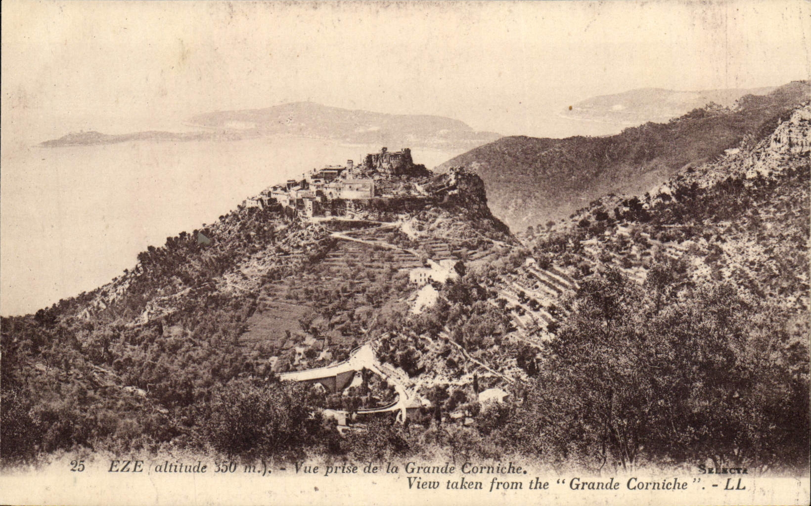CPA Eze Vue prise de la Grande Corniche