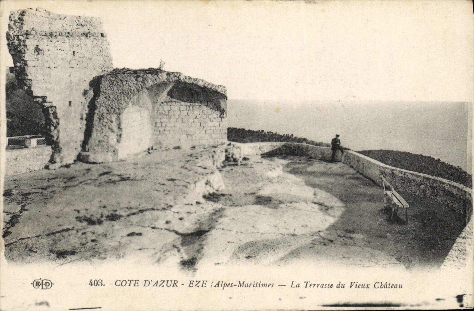 POSTAL Eze de la VENDIMIA la terraza del castillo viejo