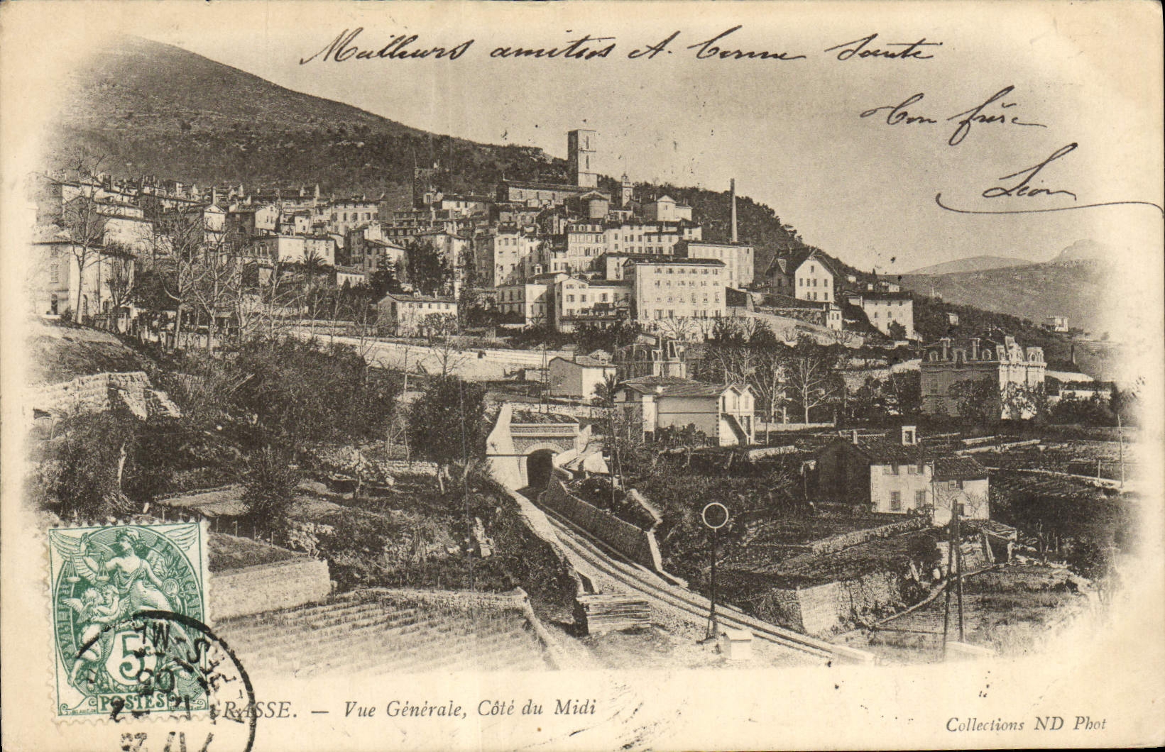 Dimensión grasa de la opinión de la POSTAL de la VENDIMIA del sur