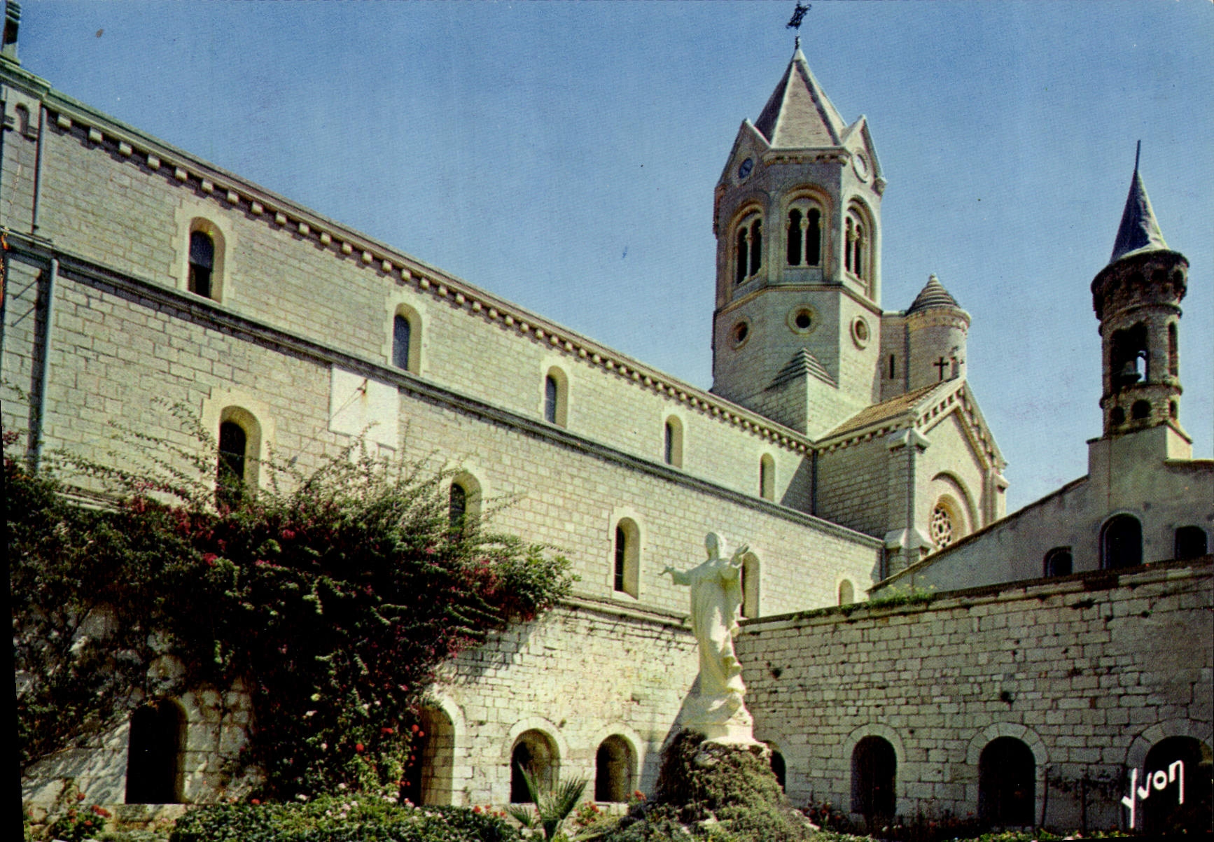 MODERN CARD Island Saint Honorat Cannes Courtyard of Old Cloister