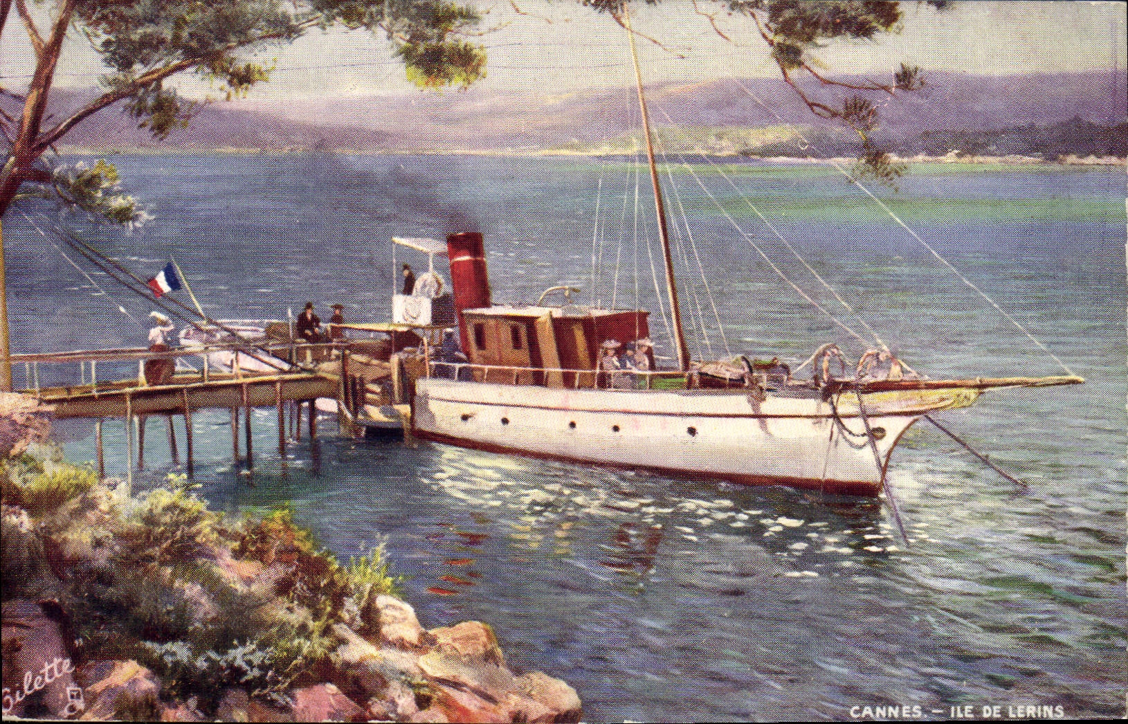 CPA Cannes lle de Lerins Bateau