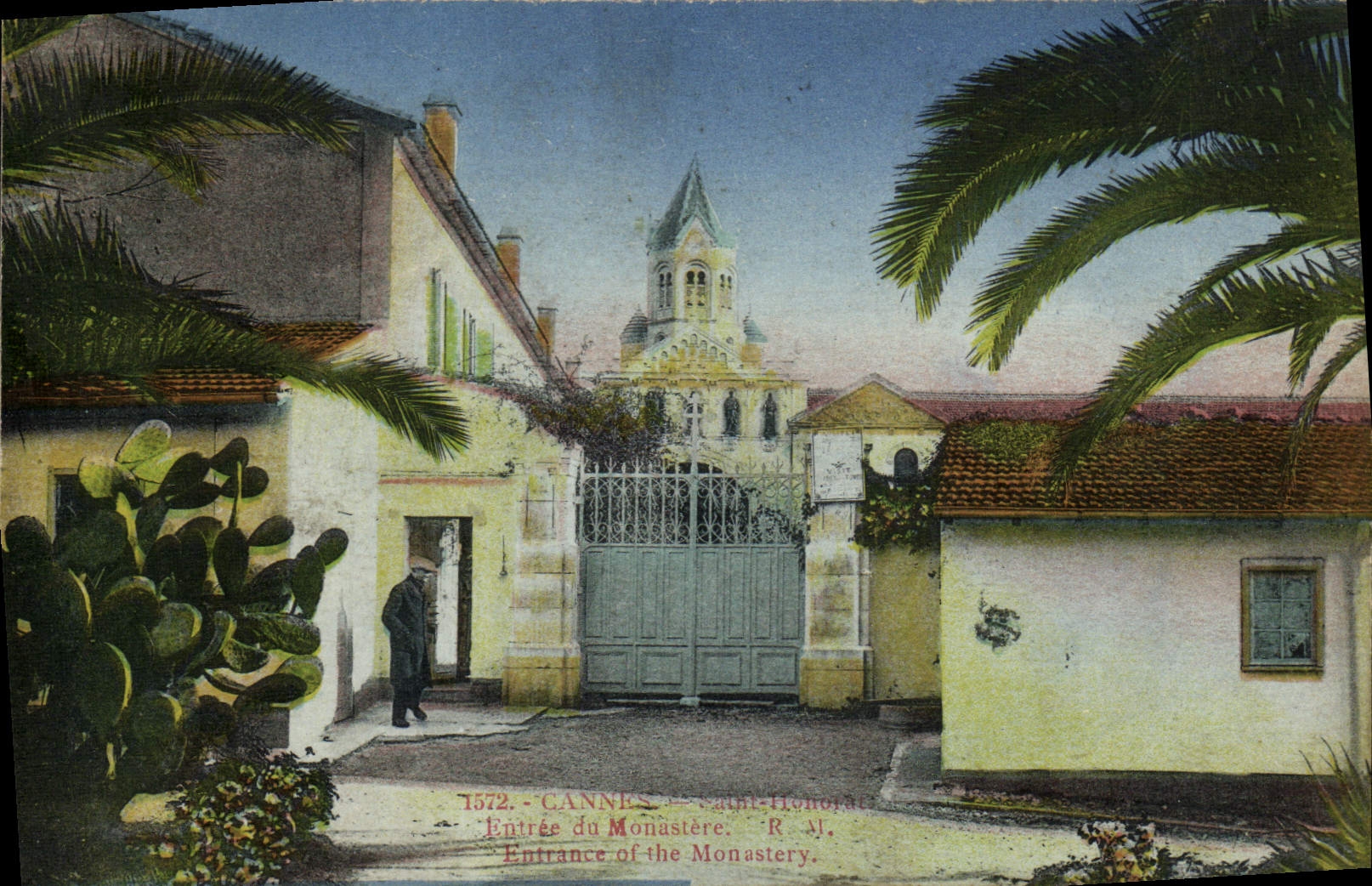 VINTAGE POSTCARD Cannes Entered of the monastery