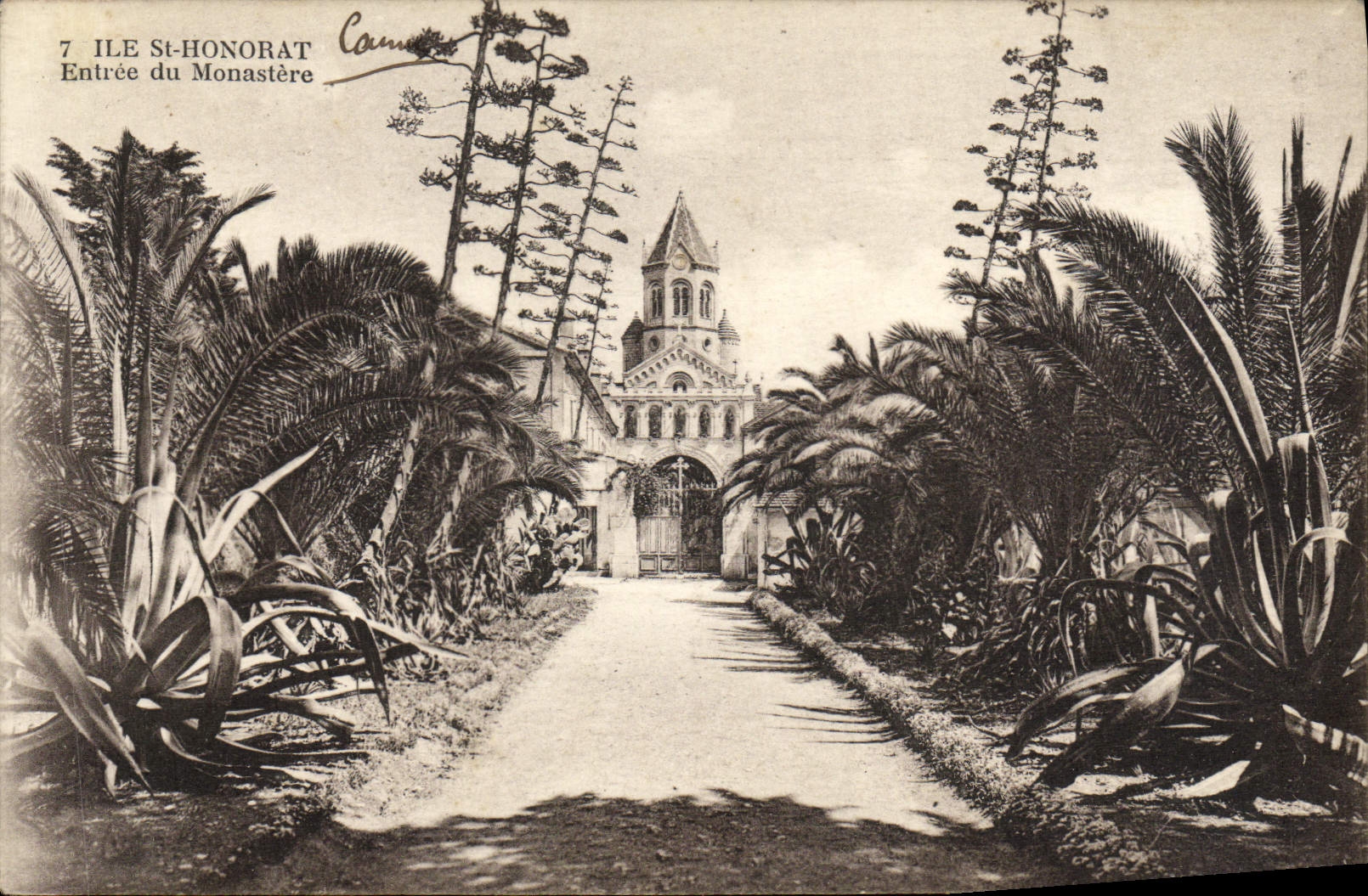 CPA Ile Saint Honorat Entree du Monastere 