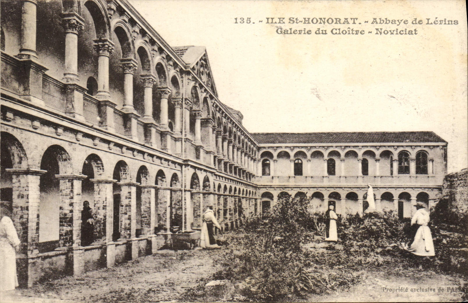 CPA Ile St Honorat Abbaye de Lerins Galerie du cloitre Noviciat