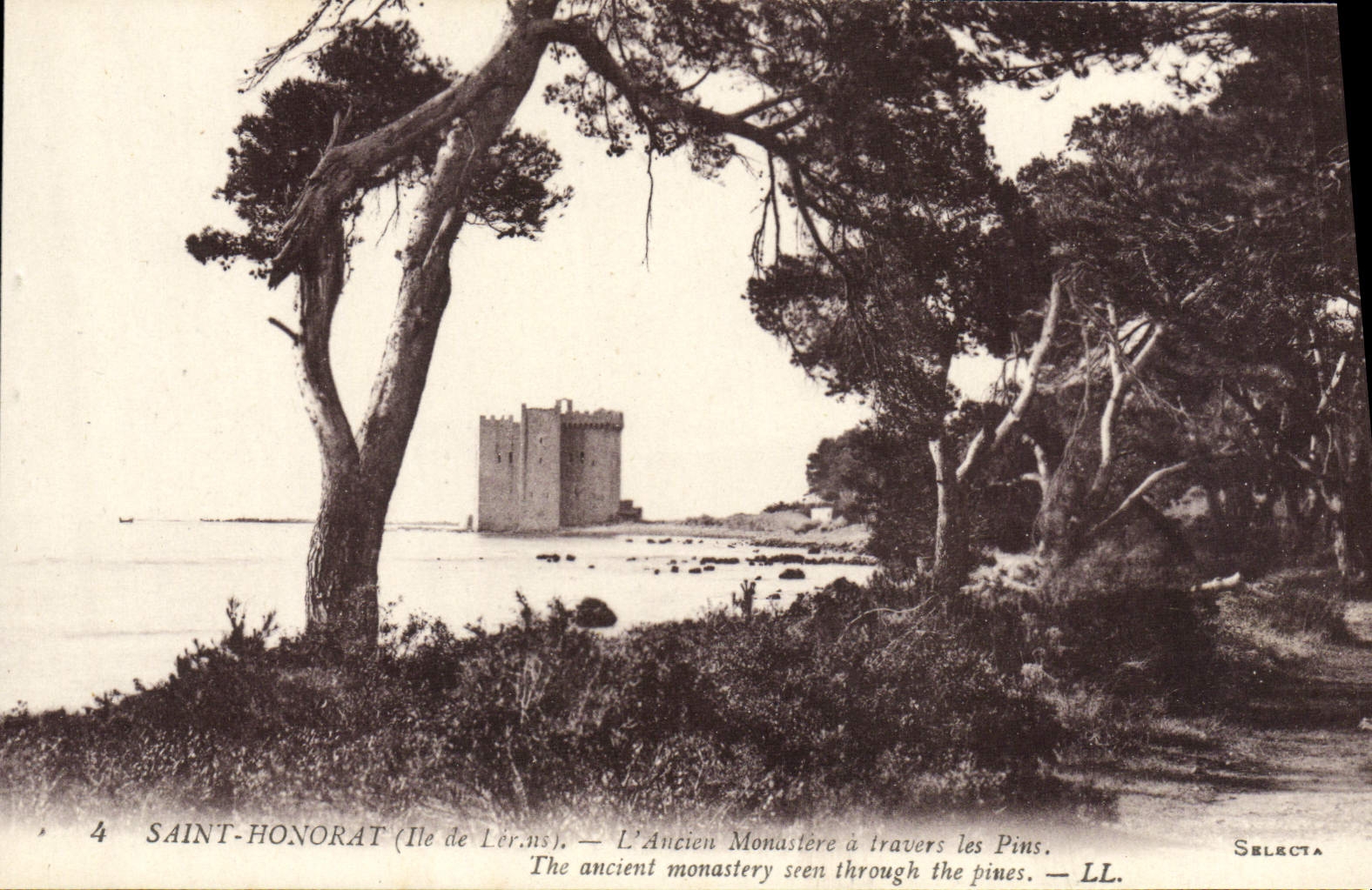 CPA Saint Honorat L'Ancien Monastere a travers les Pins 
