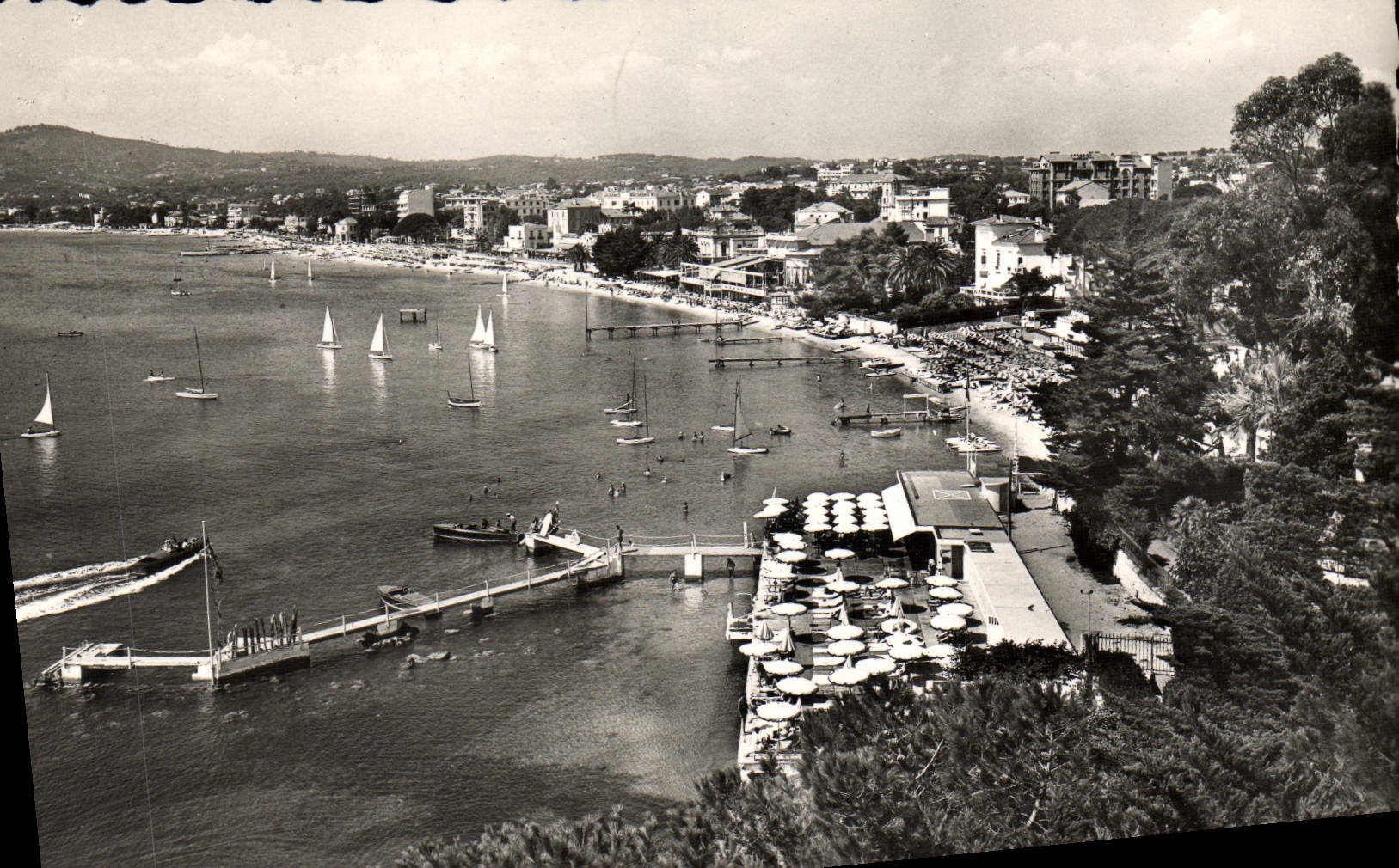 Los pinos de Juan de la POSTAL de la VENDIMIA ven tomado del banco hermoso del hotel