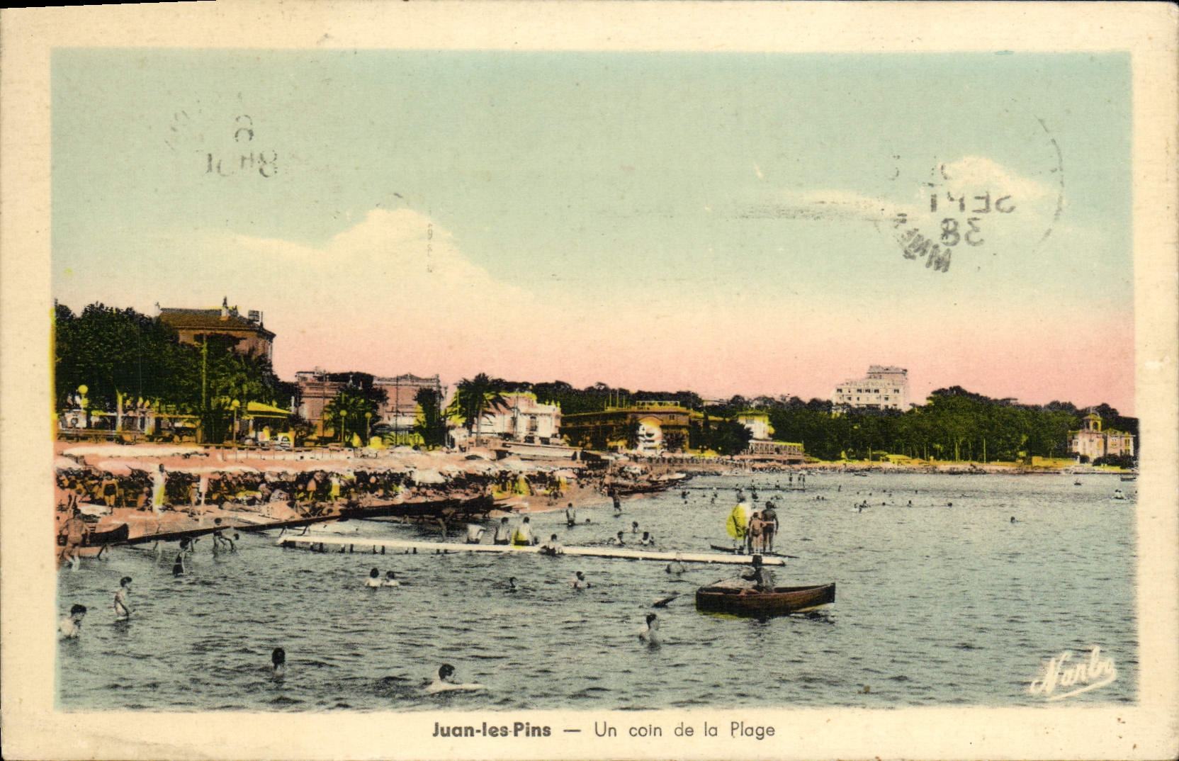 CPA Juan les Pins Un Coin de la Plage 