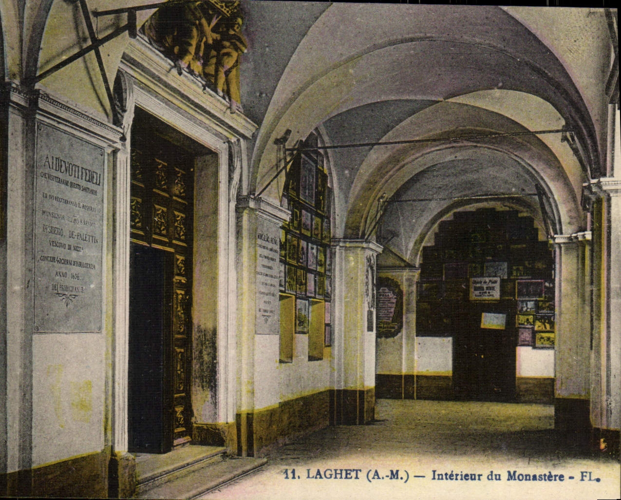 POSTAL Laghet interior de la VENDIMIA del monasterio