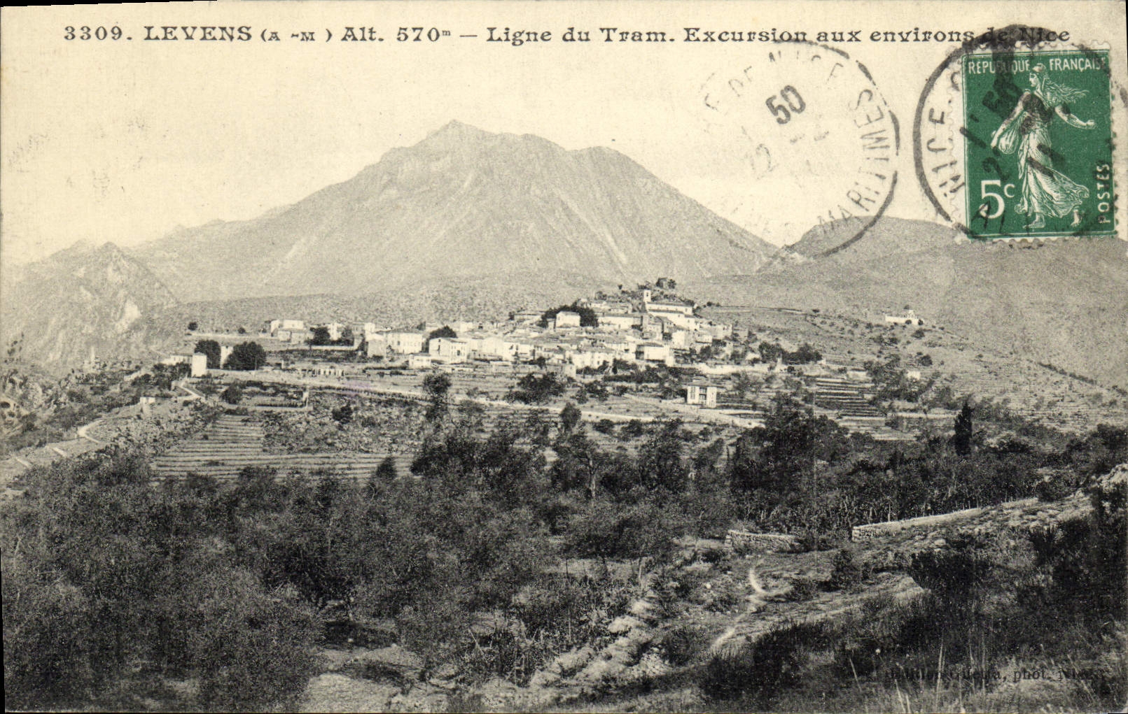CPA Levens Ligne du Tram Excursion aux environs de Nice