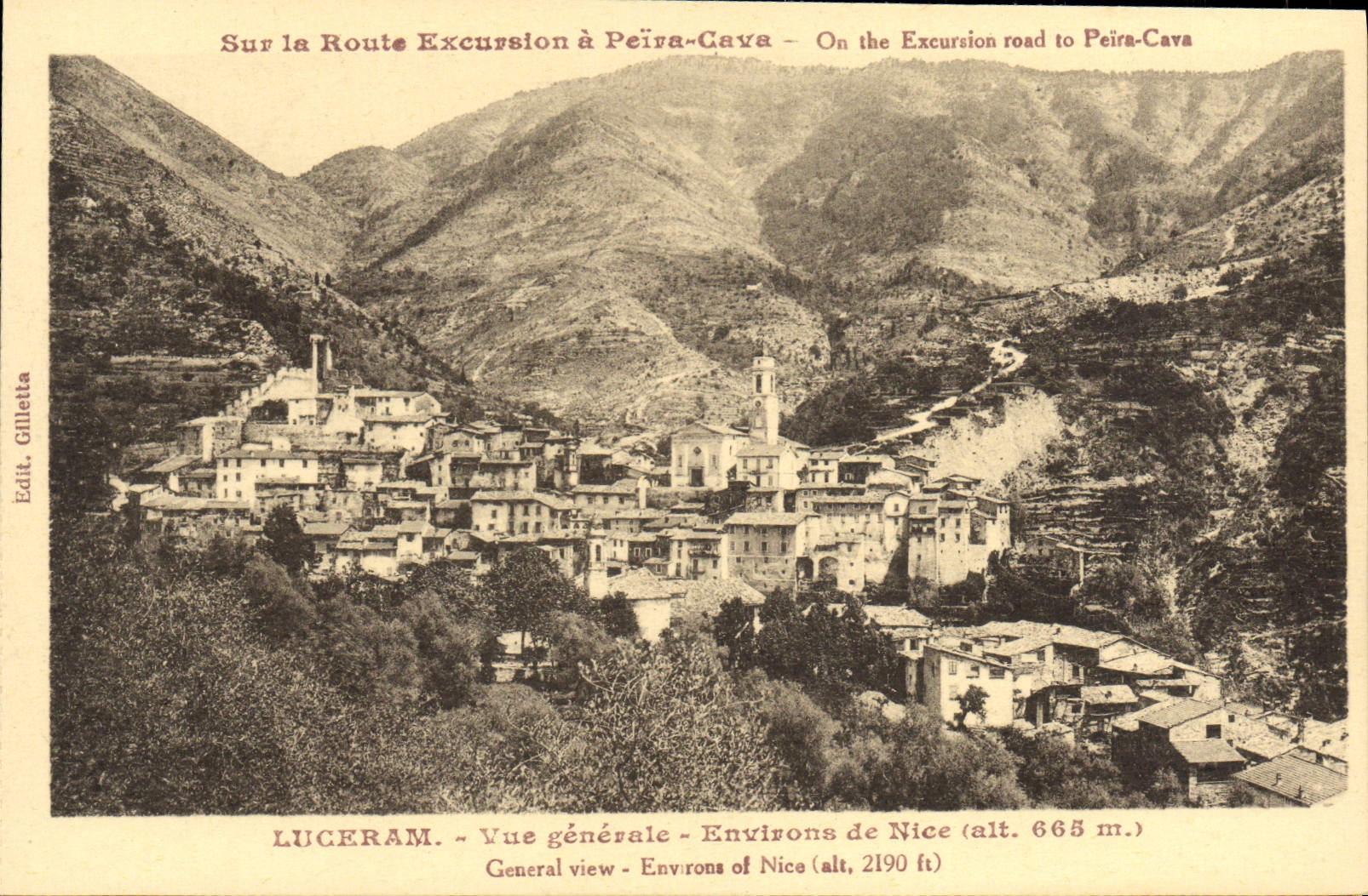 CPA Luceram Vue generale Environs de Nice