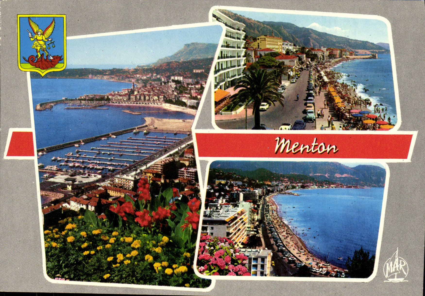 CPM Menton Le nouveau port Boulevard General Leclerc 