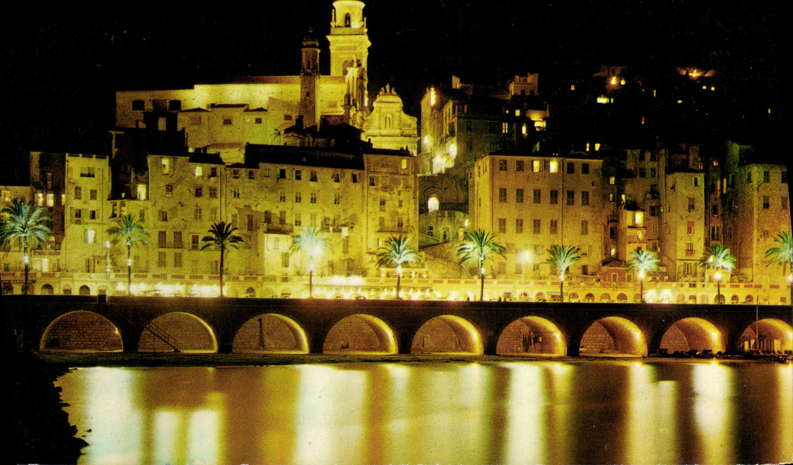 POSTAL MODERNA Menton la ciudad vista de Nult