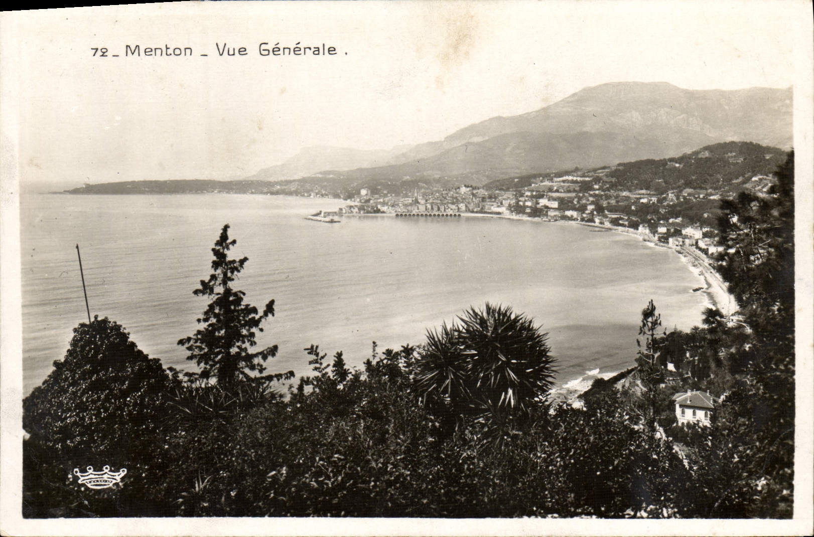 CPA Menton Vue Generale