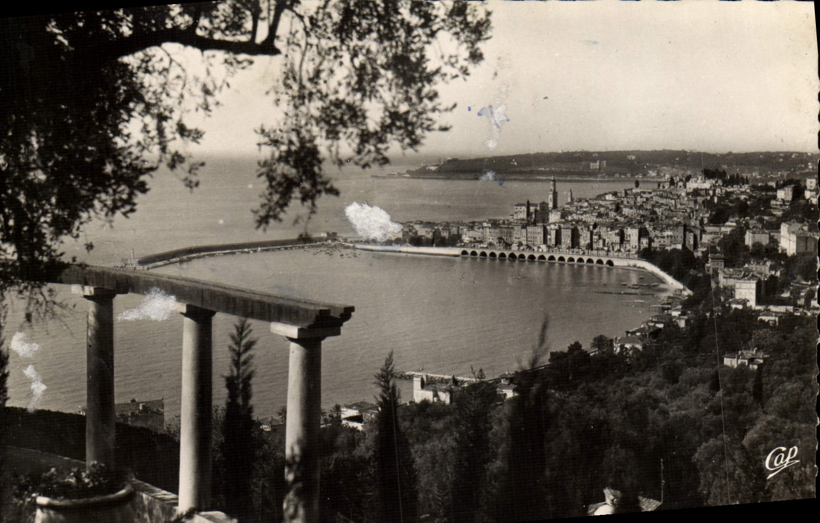 CPA Menton Vue Prise de Garavan