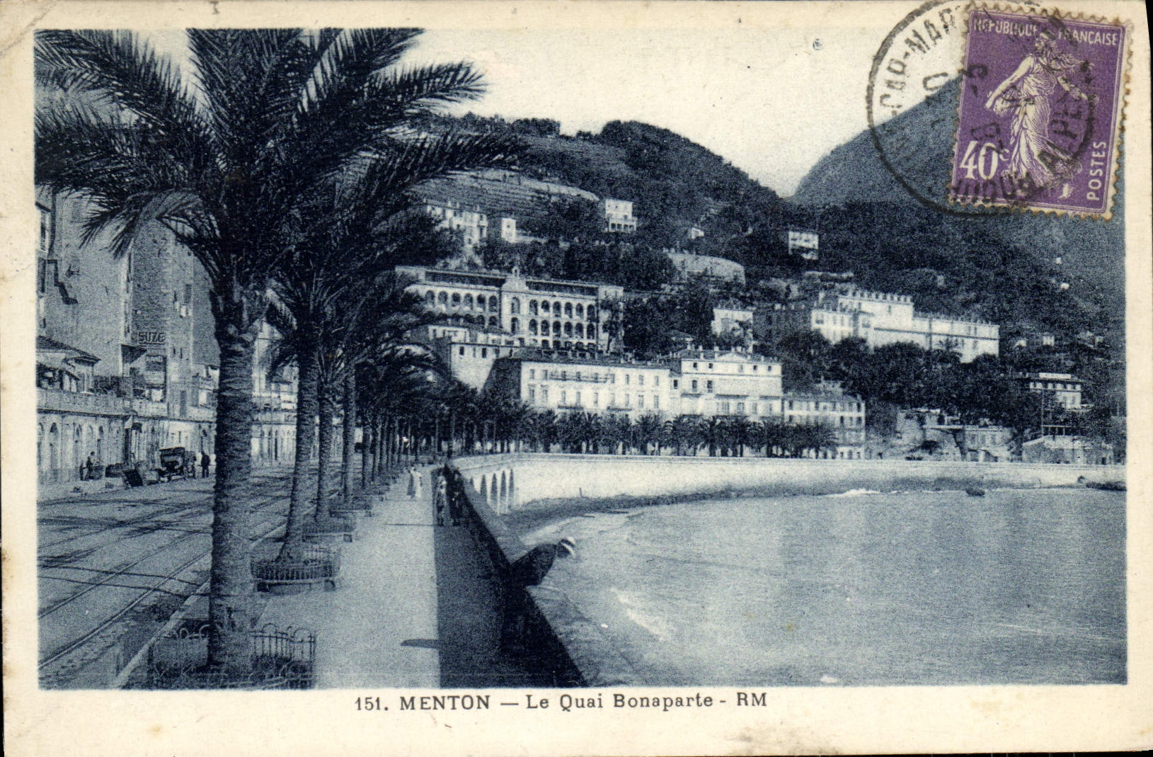 CPA Menton Le Quai Bonaparte