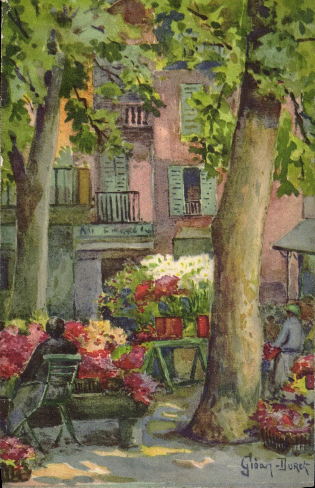 CPA Menton Le Marche Aux Fleurs