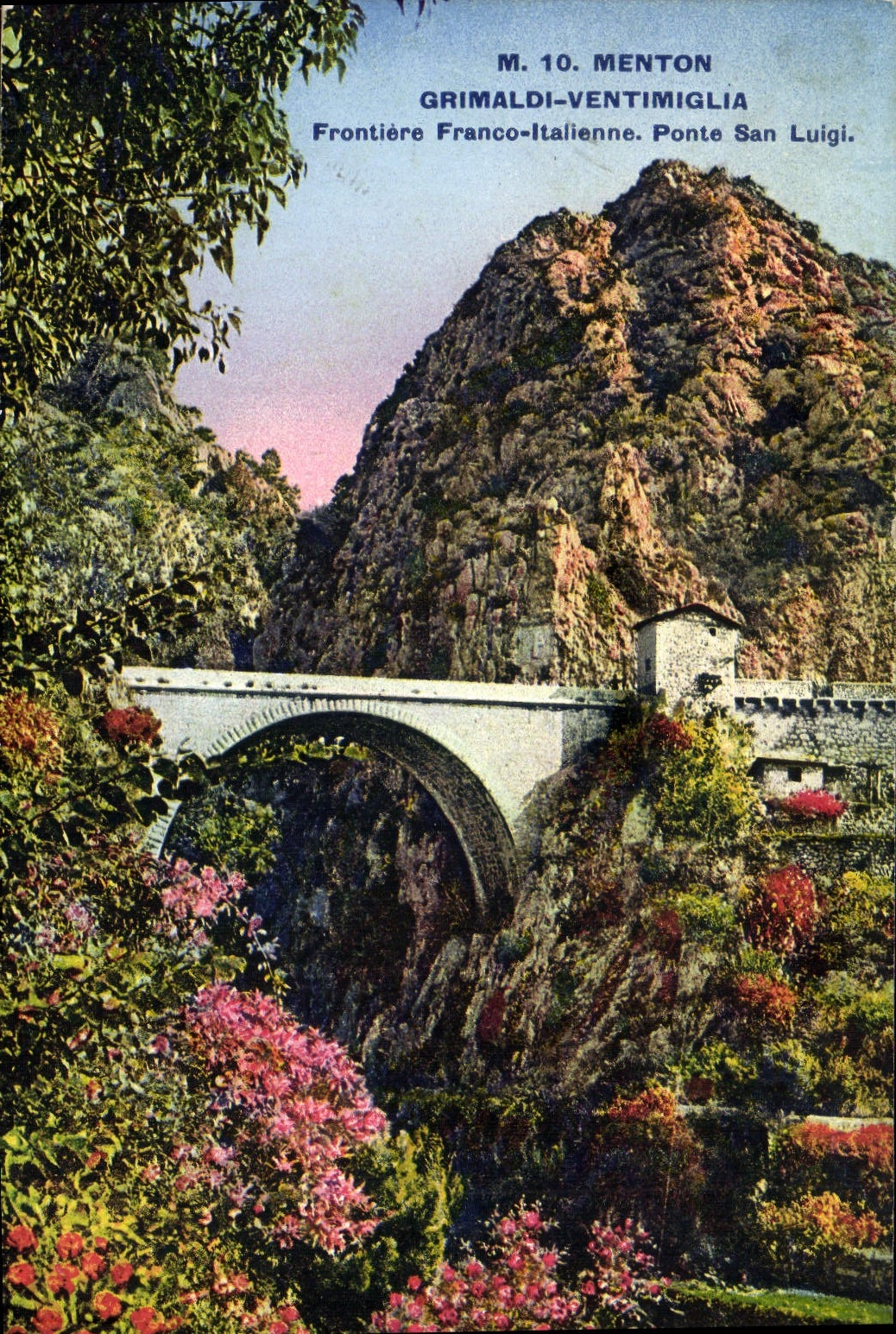 CPA Menton Grimaldi Ventimiglia Frontiere Franco Italienne Ponte San Luigi