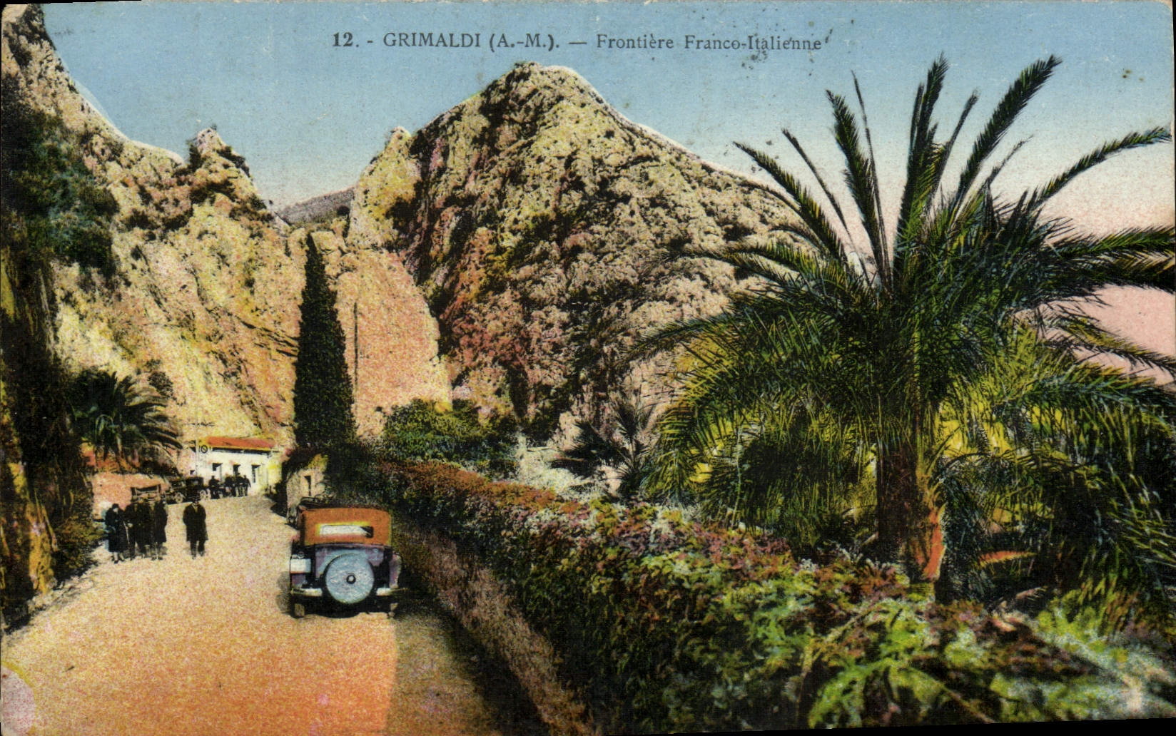 Italiano sin fronteras de Grimaldi de la POSTAL de la VENDIMIA