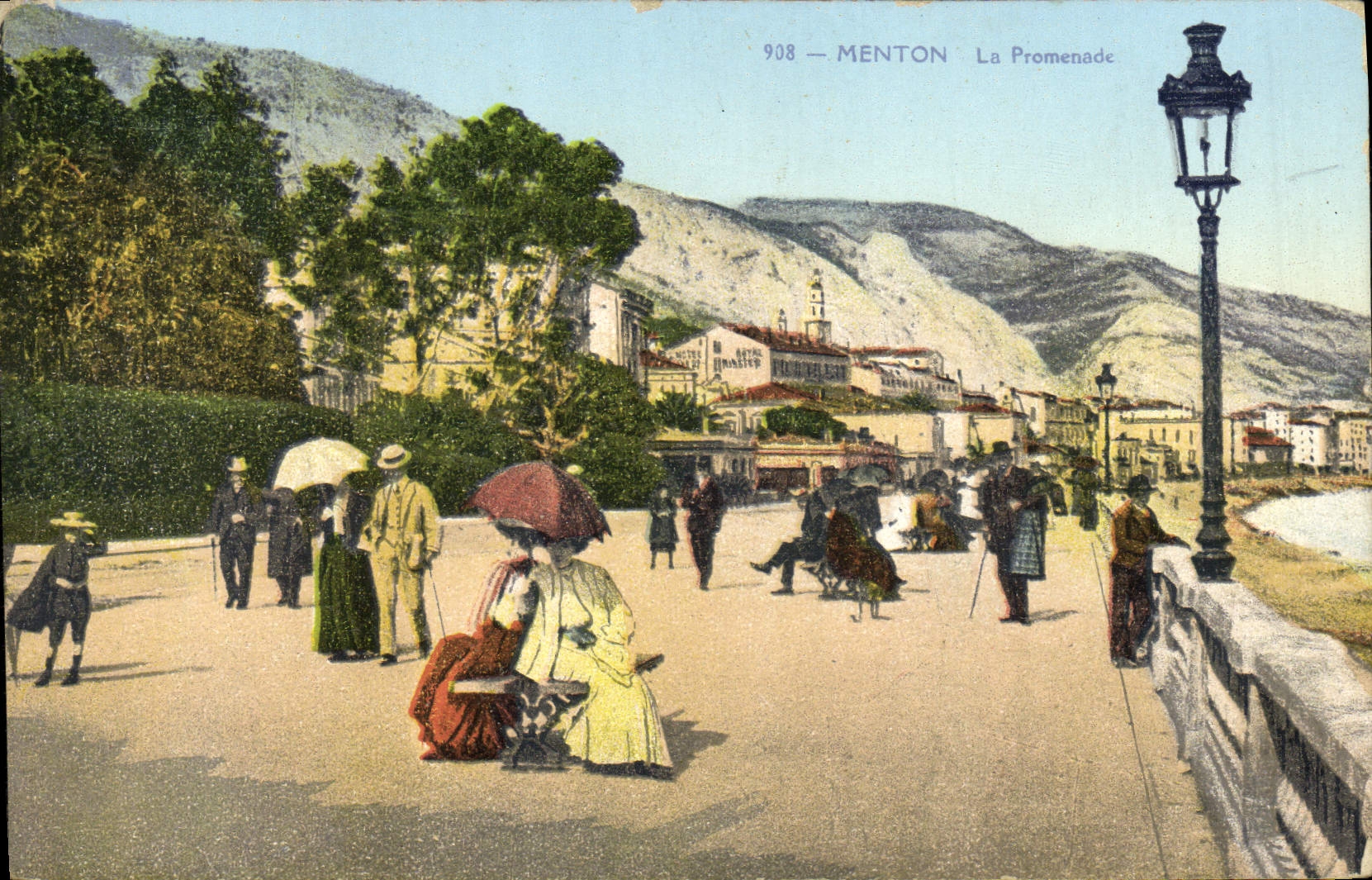 POSTAL de la VENDIMIA Menton la caminata