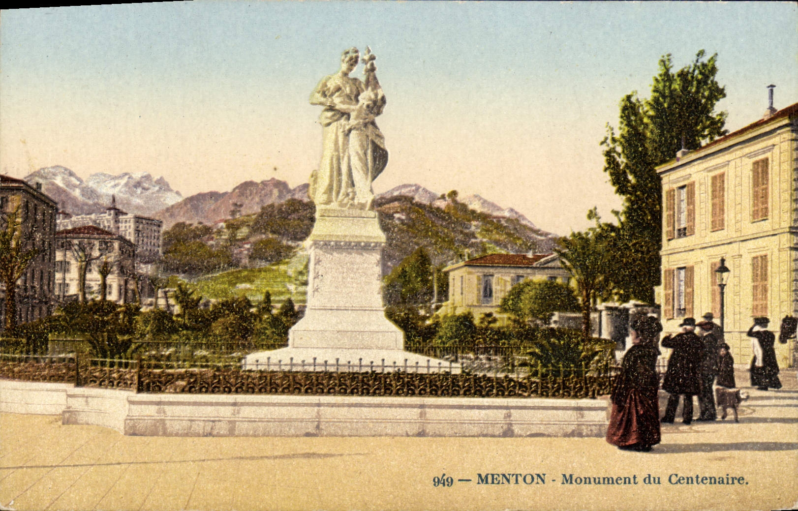 De la VENDIMIA de la POSTAL monumento Menton del centenario